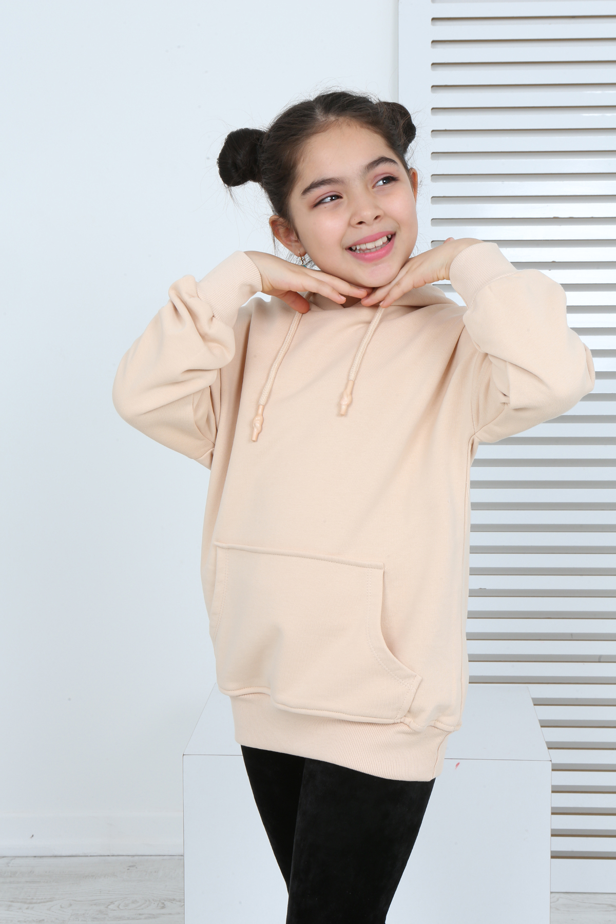 Toontoy Kız Çocuk Kanguru Cepli Sweatshirt