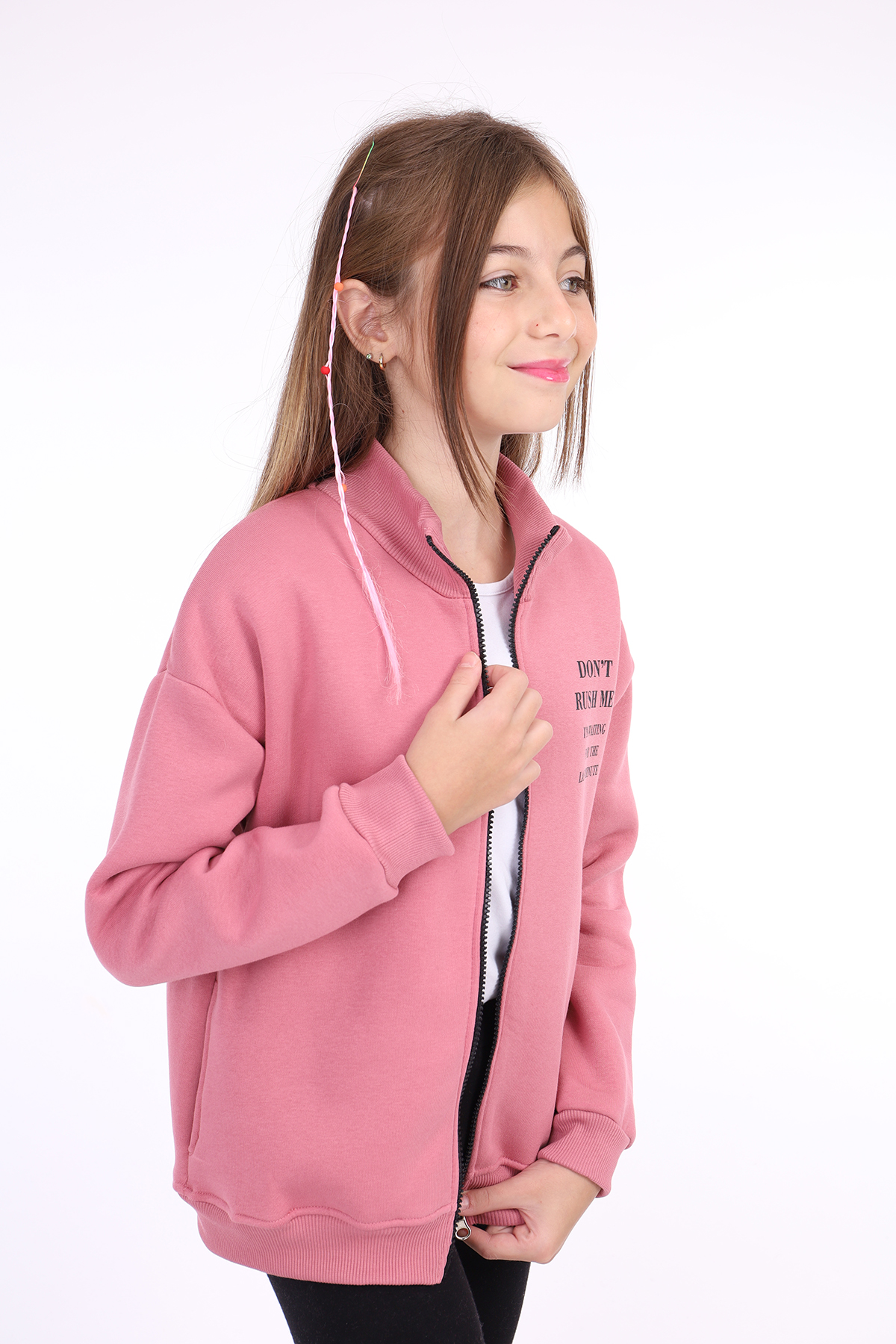 Toontoy Kız Çocuk Baskılı Hırka