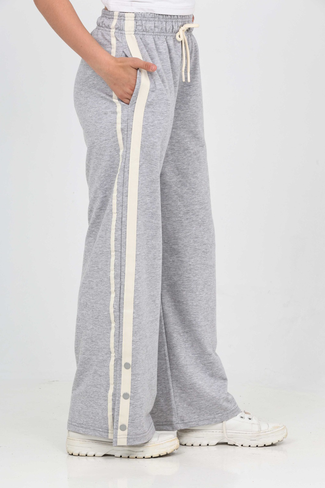 Toontoy Kız Çocuk Boydan Şeritli Eşofman Alt