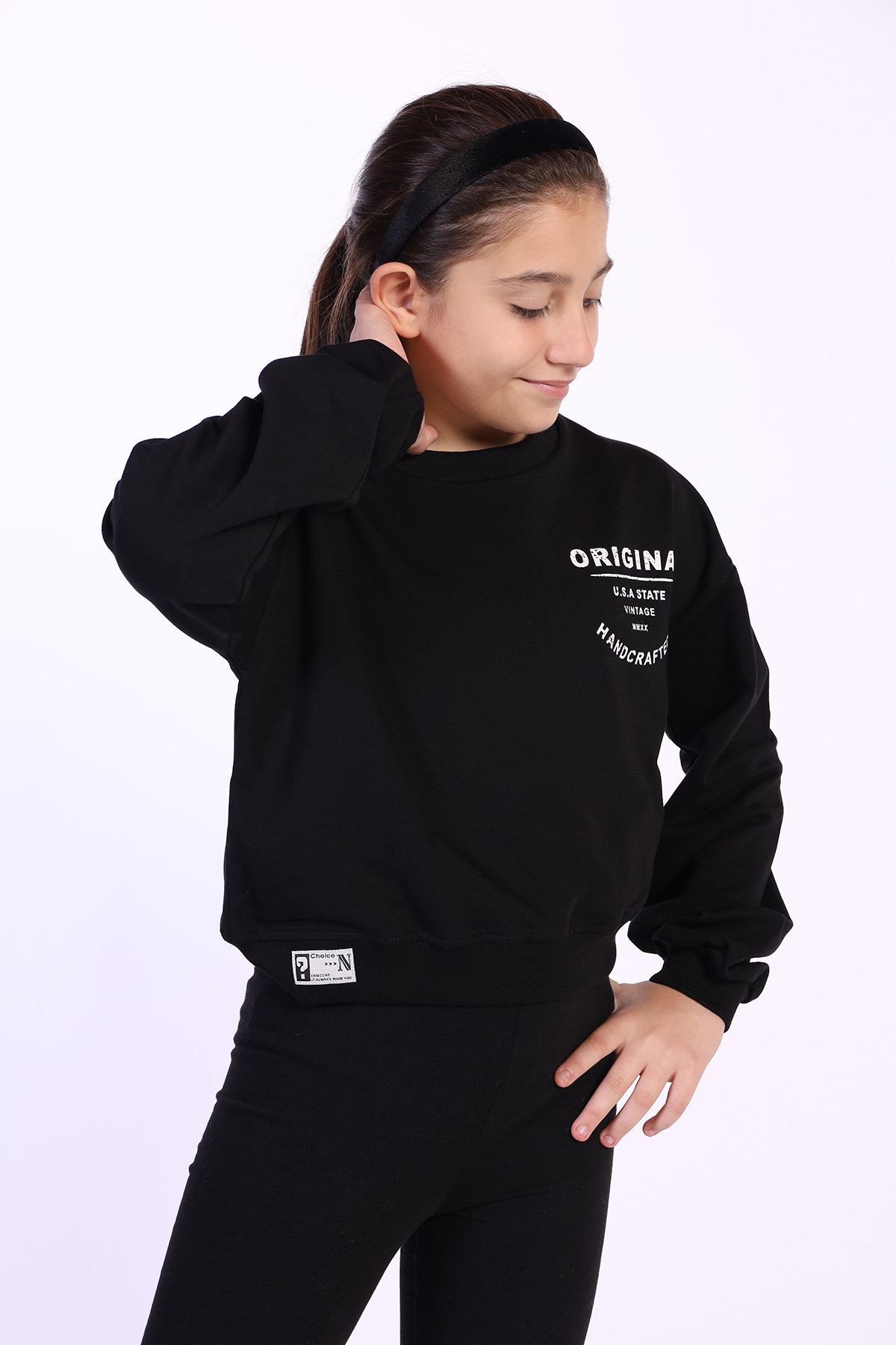 Toontoy Kız Çocuk Orıgınal Baskılı Sweatshirt