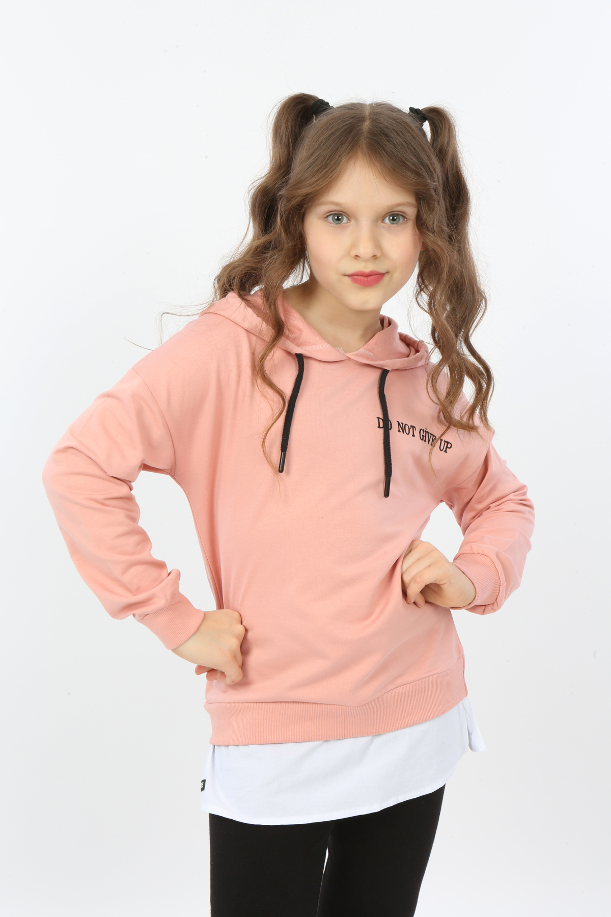 Toontoy Kız Çocuk Do Not Give Up Nakışlı Sweatshirt
