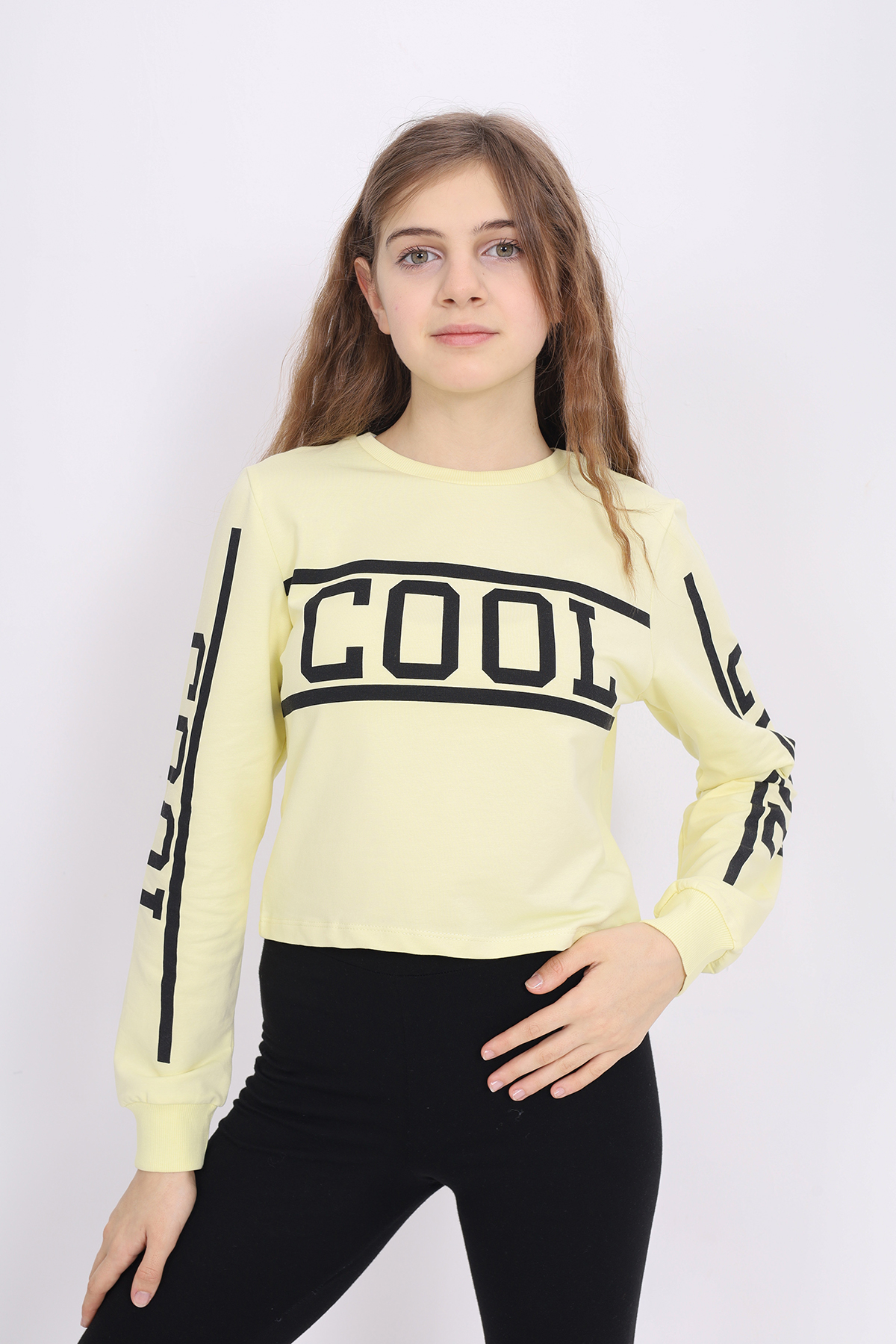 Toontoy Kız Çocuk Cool Baskılı Sweatshirt