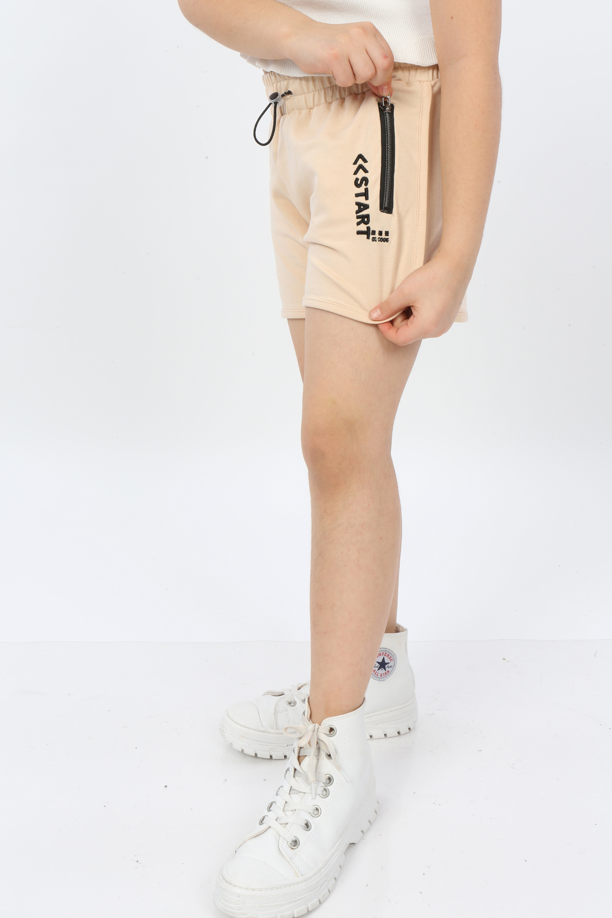 Toontoy Kız Çocuk Start Nakışlı Şort