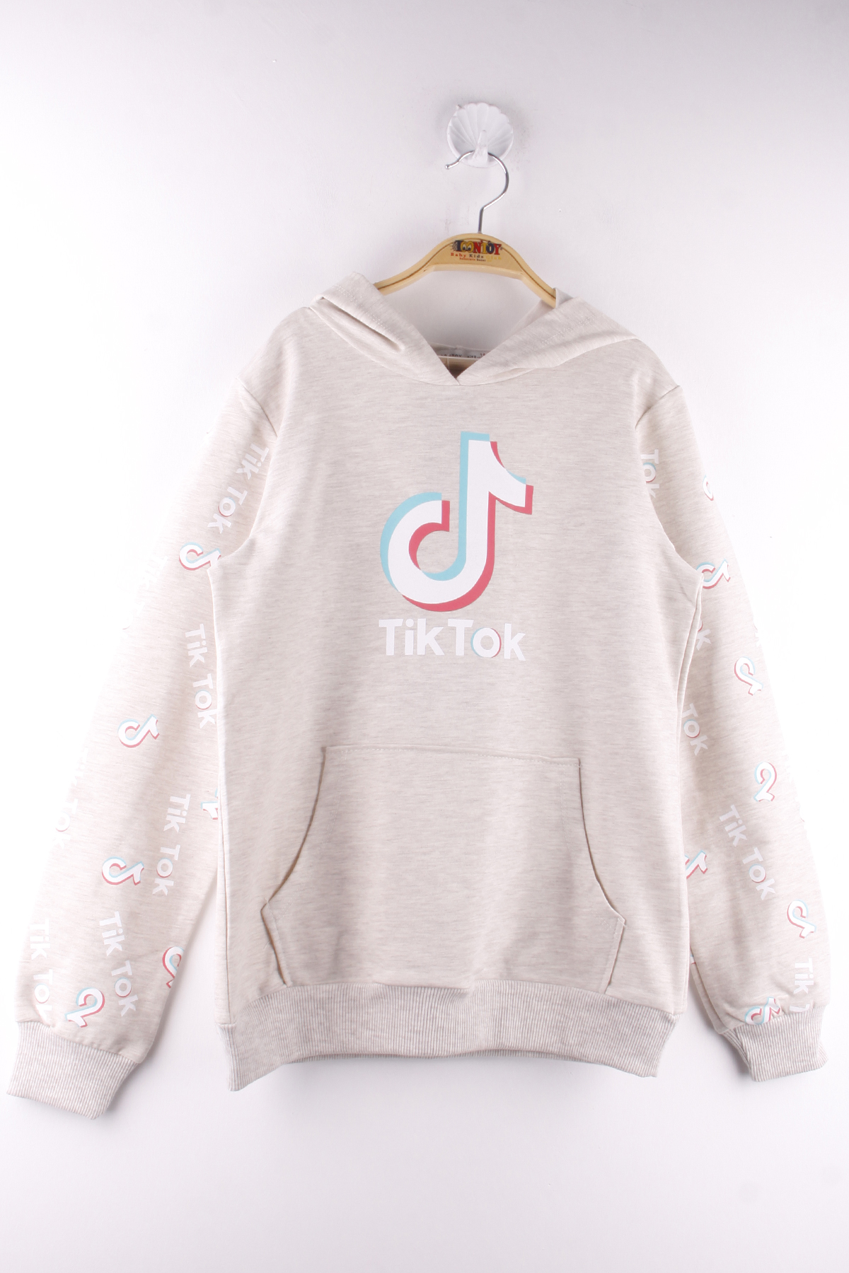 Toontoy Kız Çocuk Cepli Kapüşonlu Sweatshirt