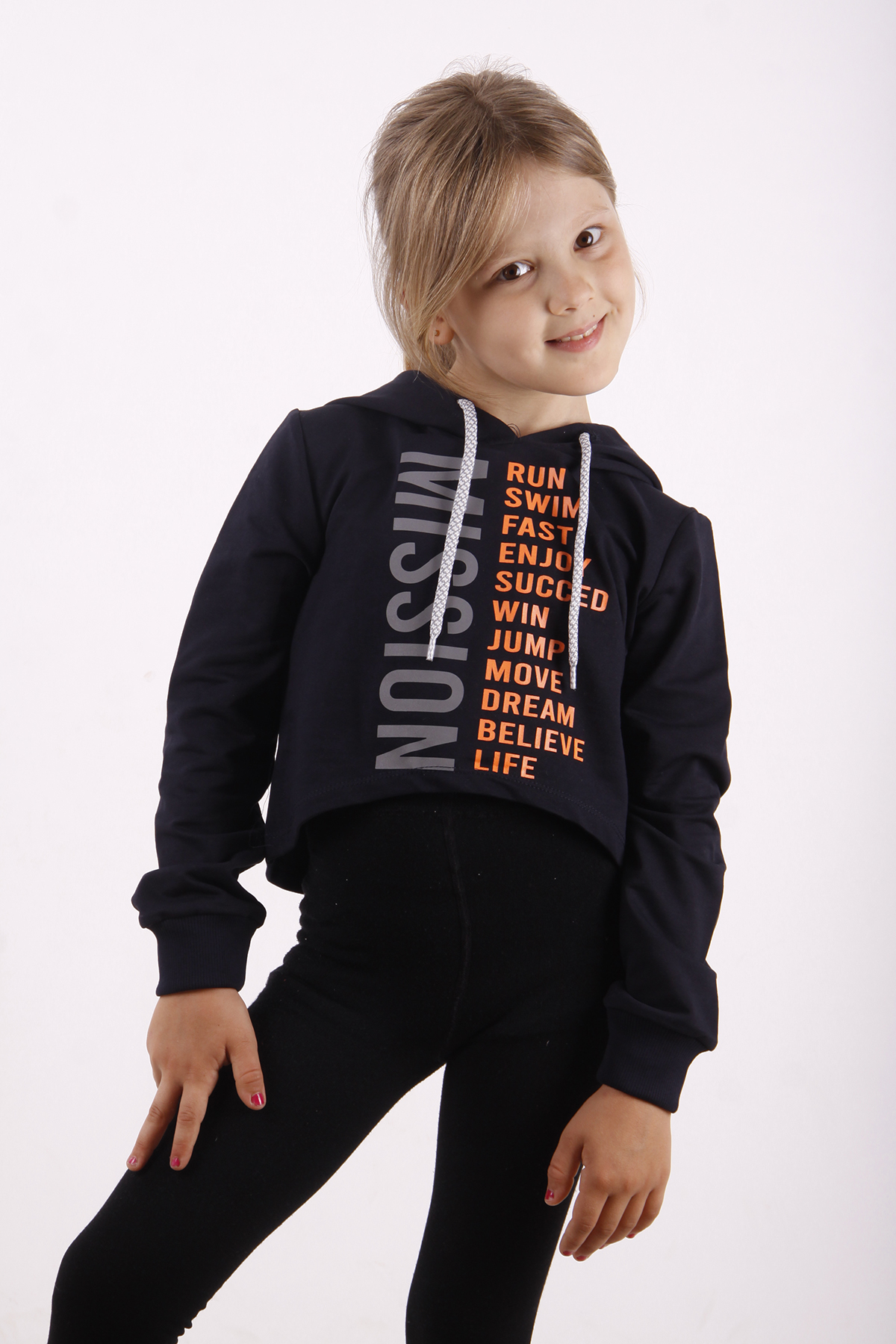 Toontoy Kız Çocuk Yazı Baskılı Sweatshirt