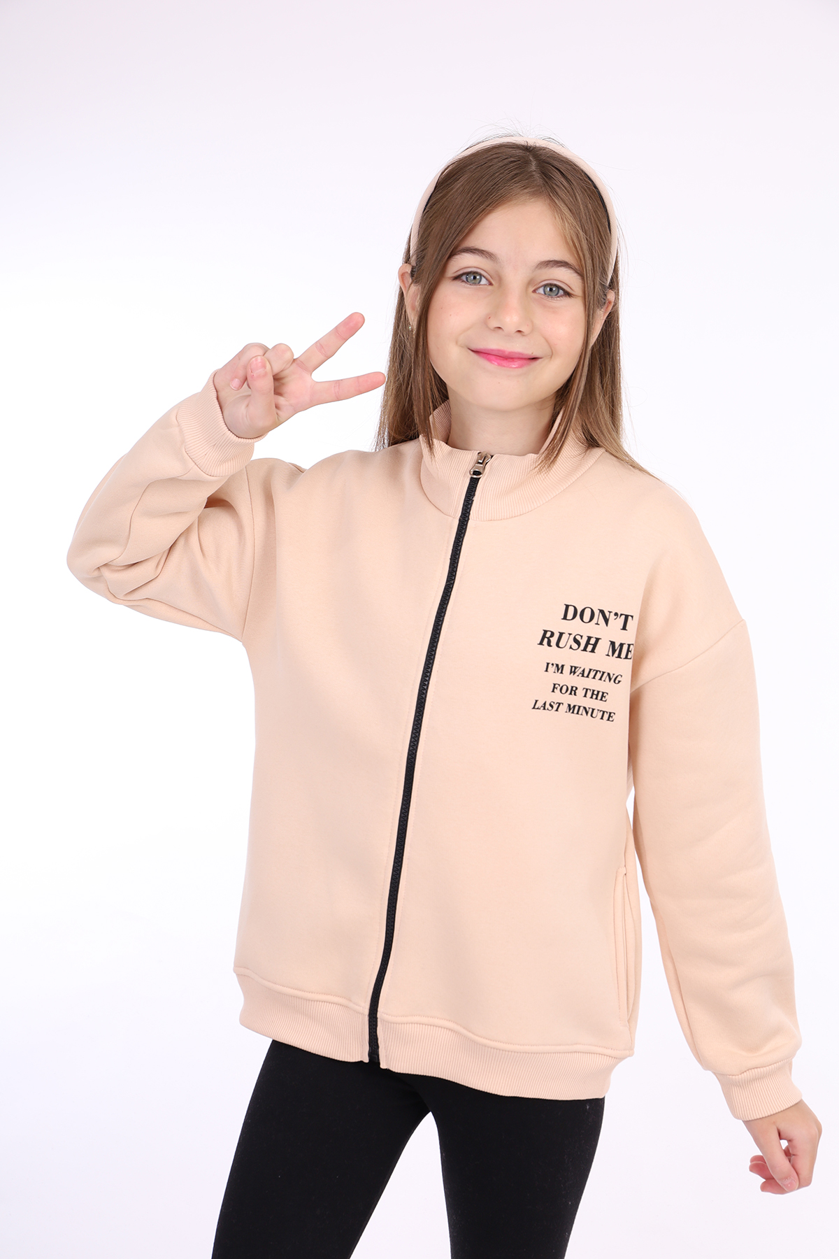 Toontoy Kız Çocuk Baskılı Hırka