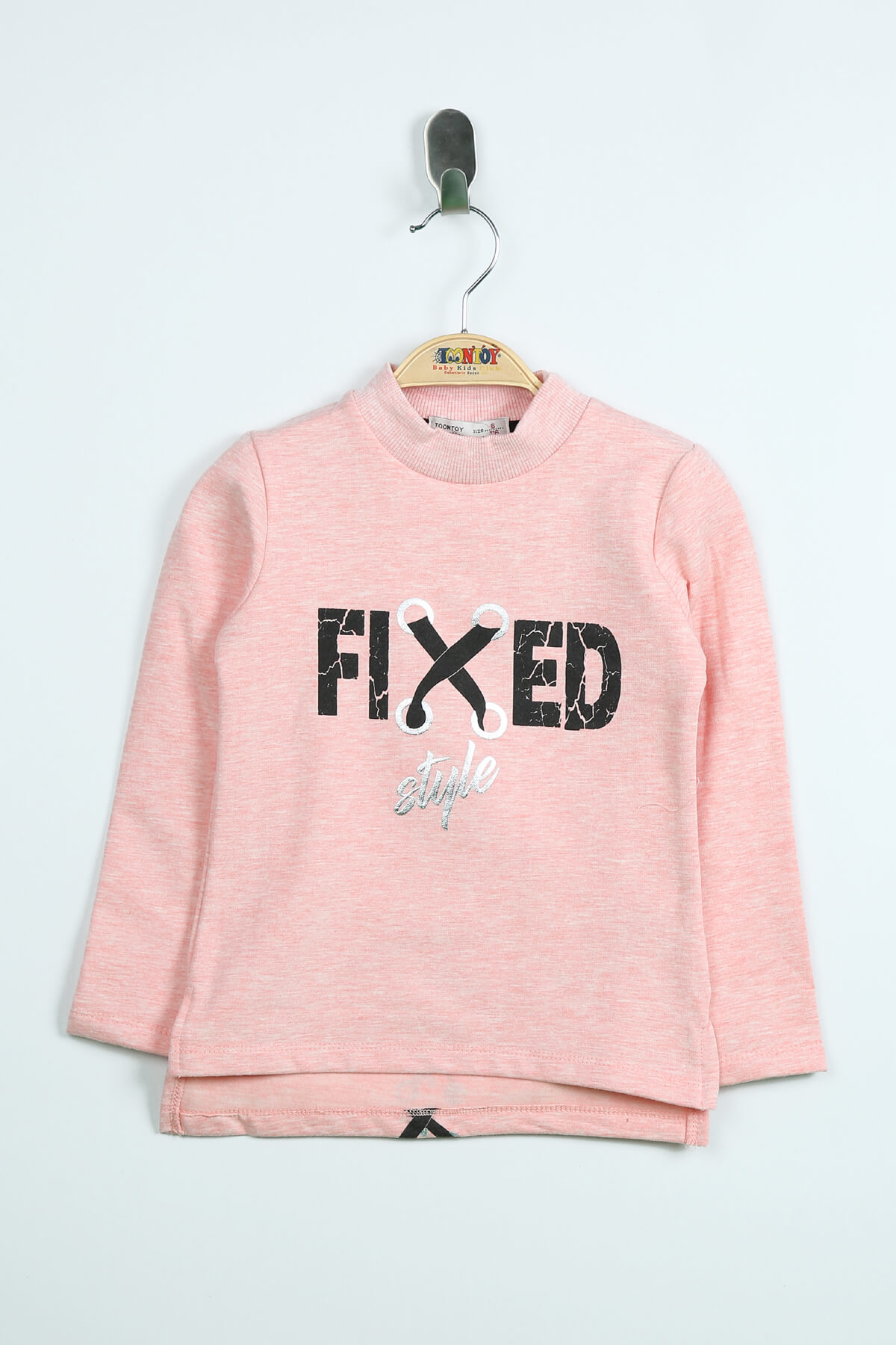Toontoy Kız Çocuk Sweatshirt Fixed Varak Baskılı