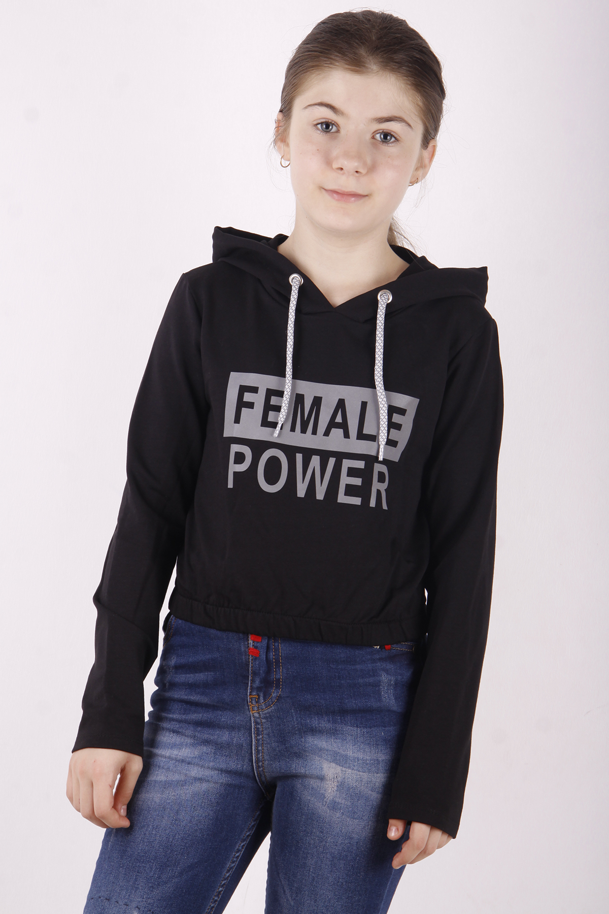Toontoy Kız Çocuk Female Power Baskılı Sweatshirt
