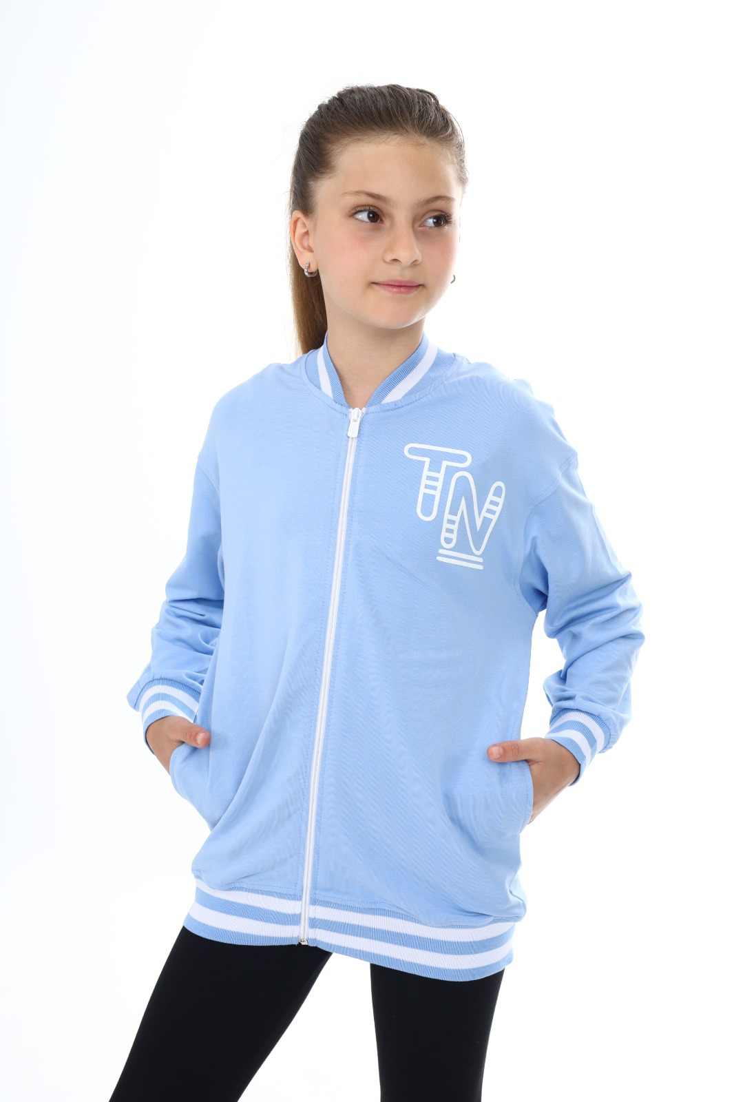 Toontoy Kız Çocuk Baskılı Hırka