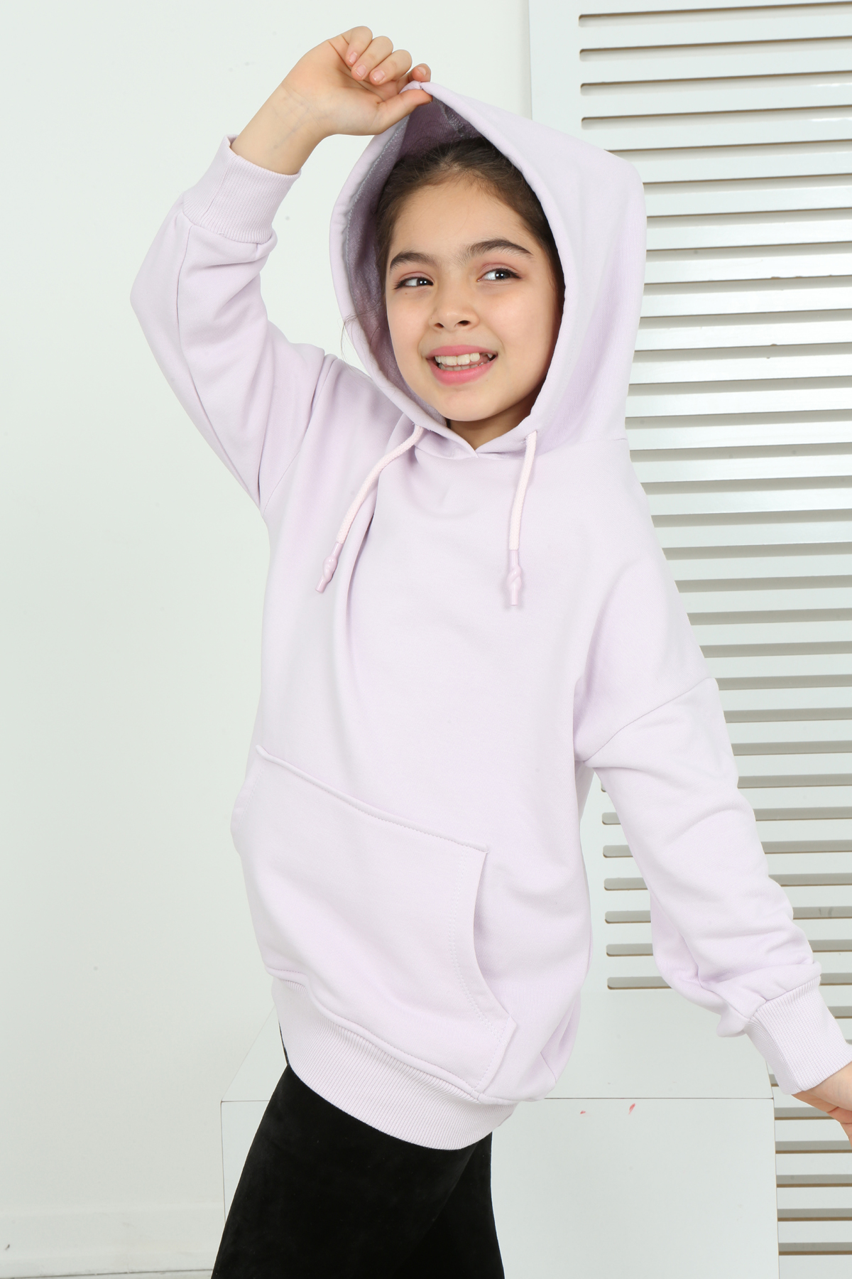 Toontoy Kız Çocuk Kanguru Cepli Sweatshirt