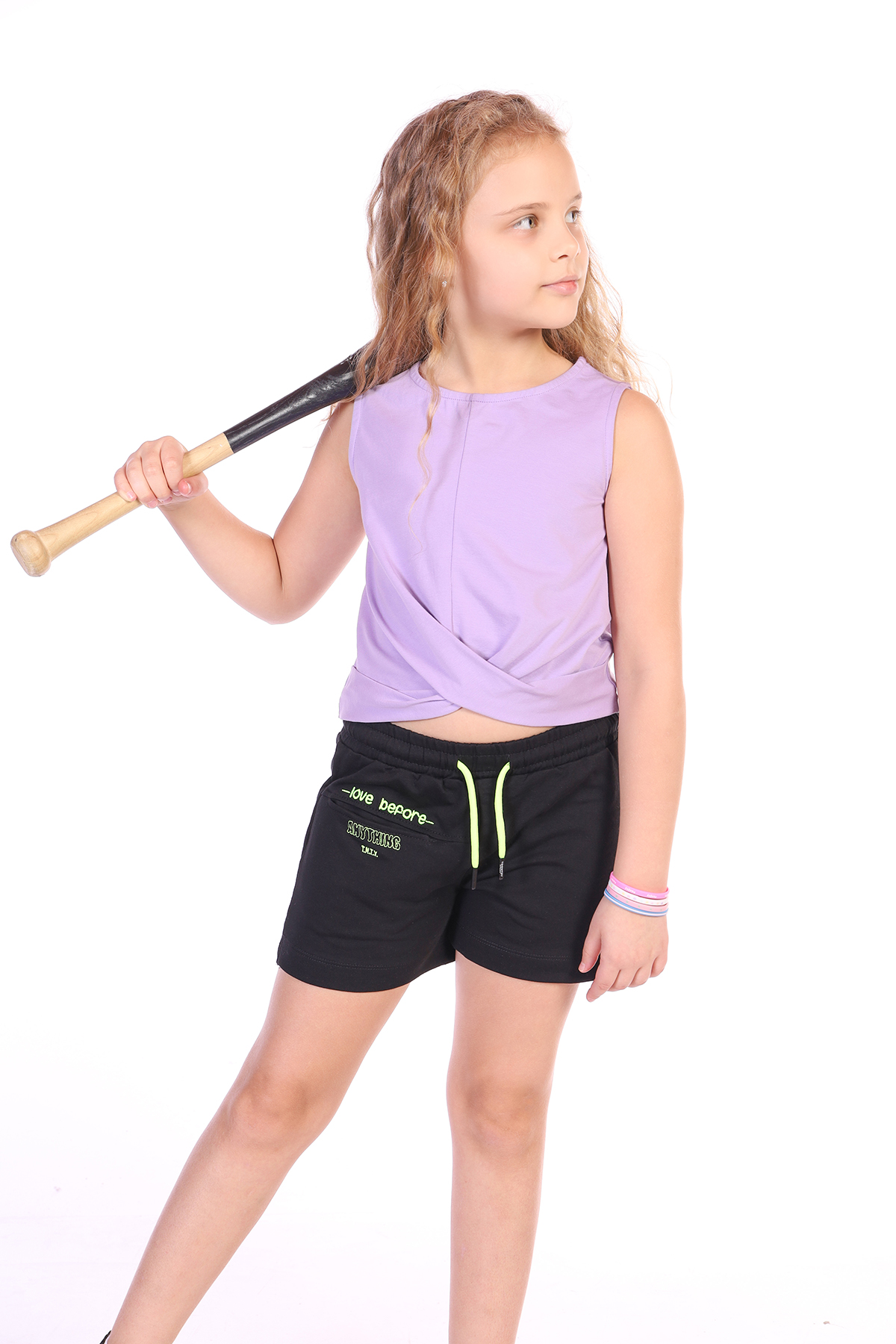 Toontoy  Kız Çocuk Love Before Nakışlı Şort