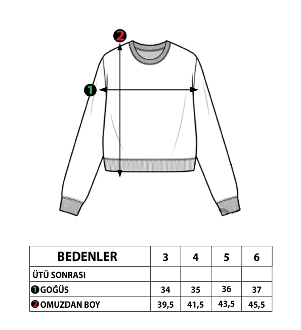 Toontoy Kız Çocuk Panda Baskılı Sweatshirt
