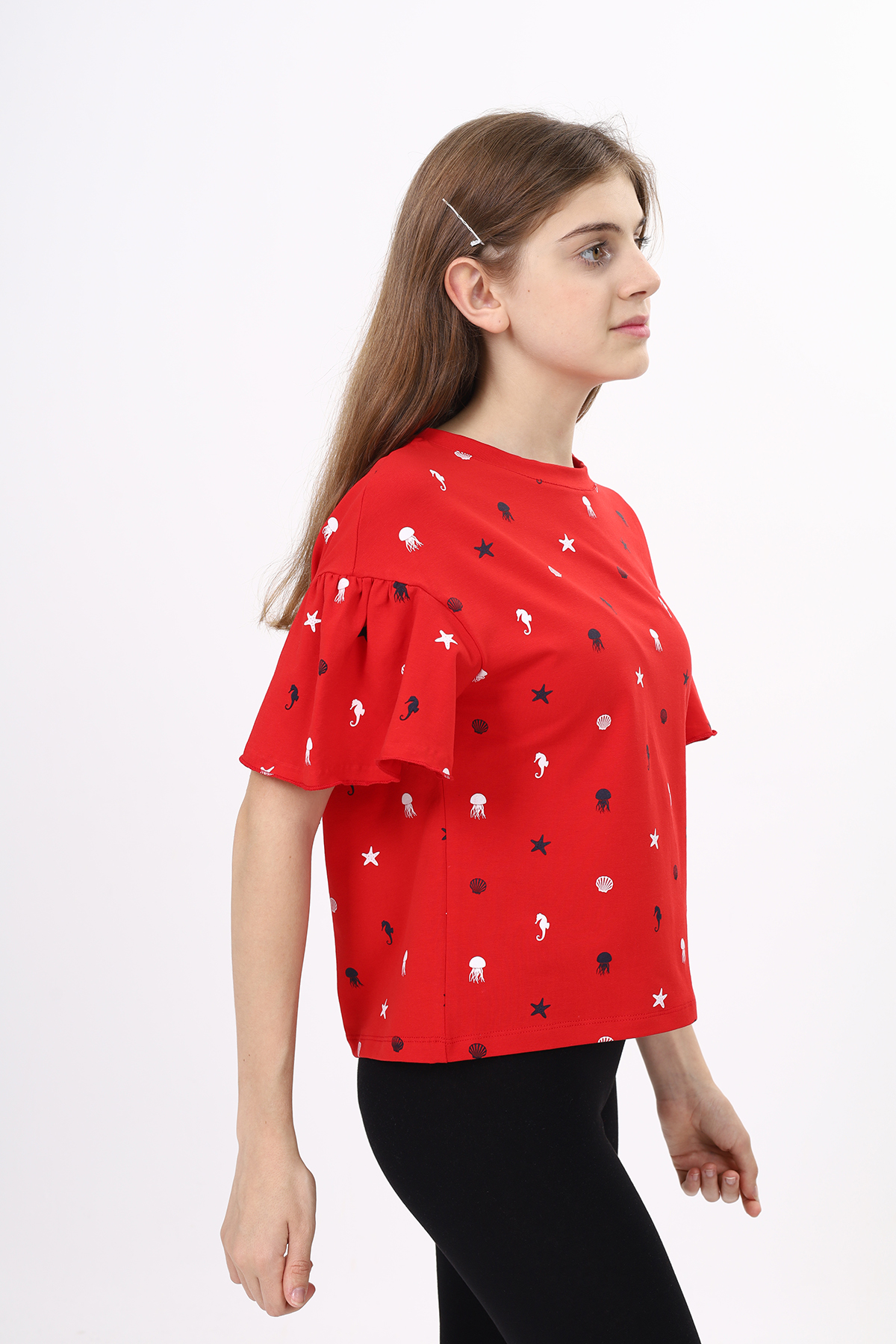 Toontoy Kız Çocuk Baskılı Tişört