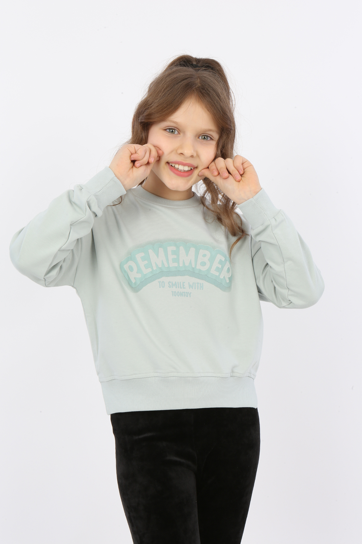 Toontoy Kız Çocuk Remember Baskılı Sweatshirt
