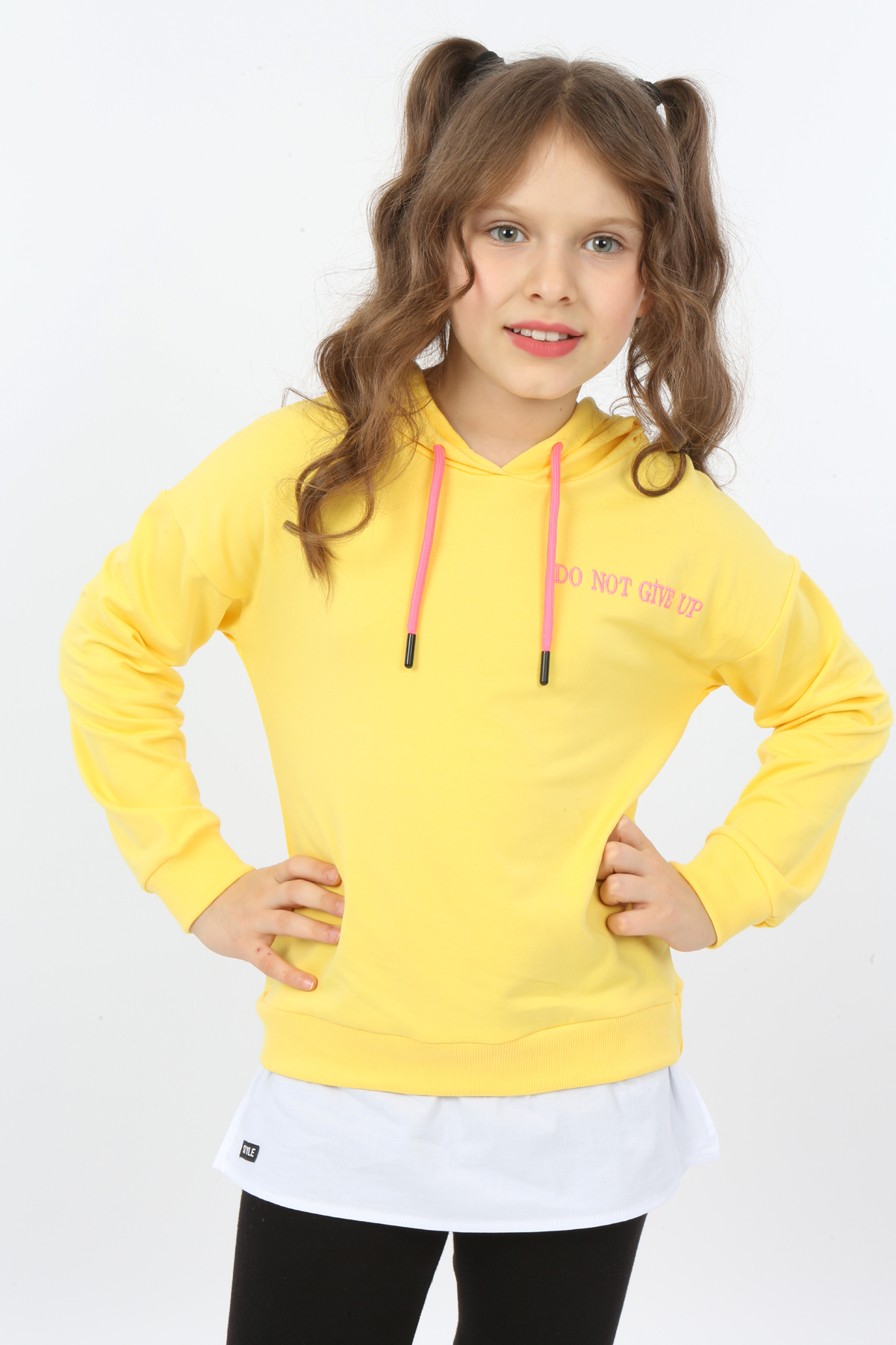 Toontoy Kız Çocuk Do Not Give Up Nakışlı Sweatshirt