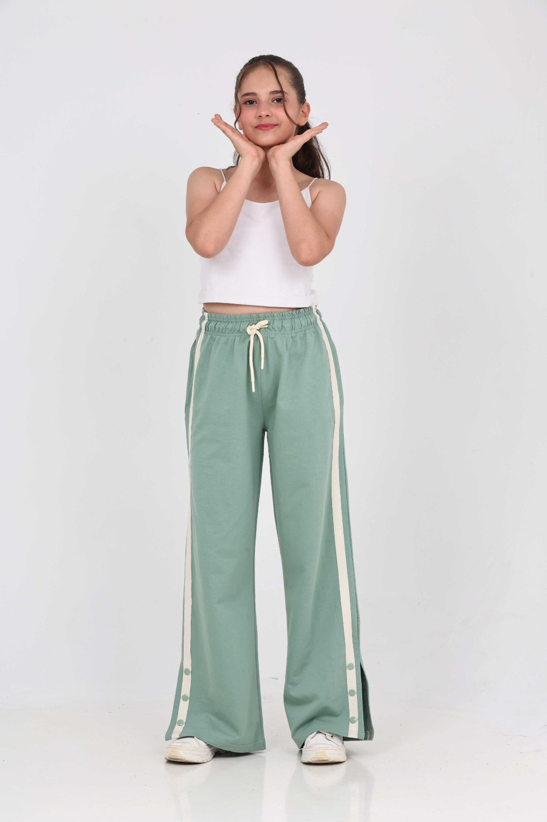 Toontoy Kız Çocuk Boydan Şeritli Eşofman Alt