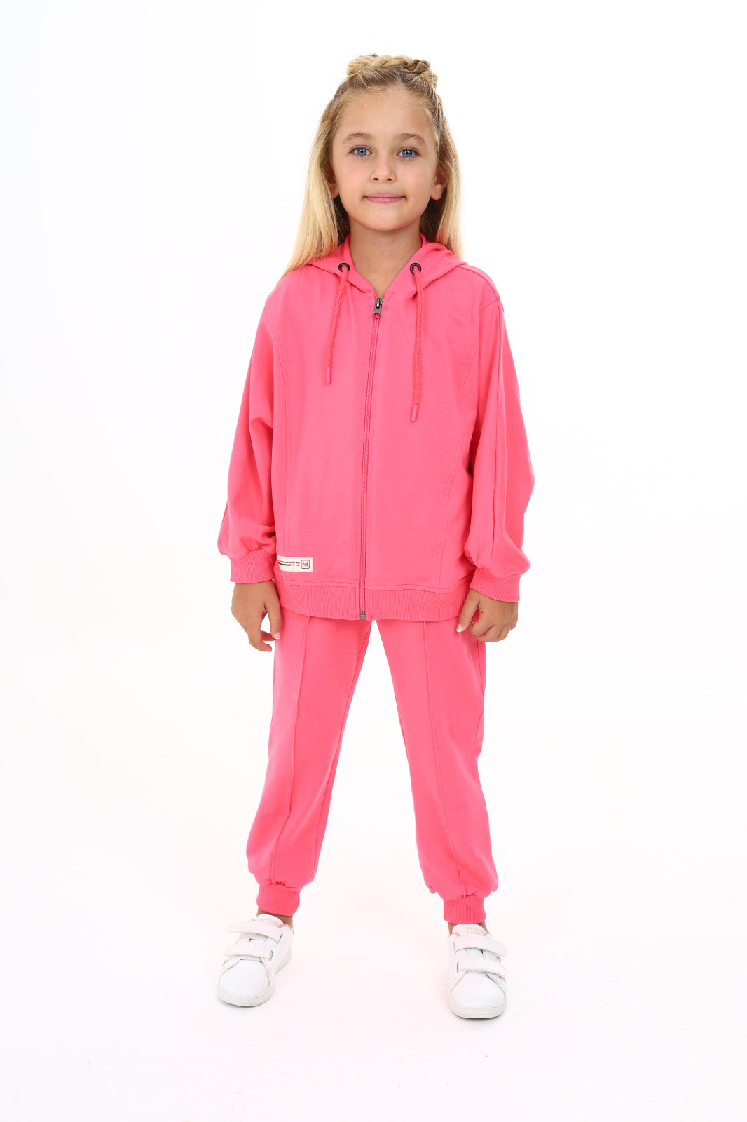 Toontoy  Kız Çocuk Yarasa Kol Armalı Eşofman Takım