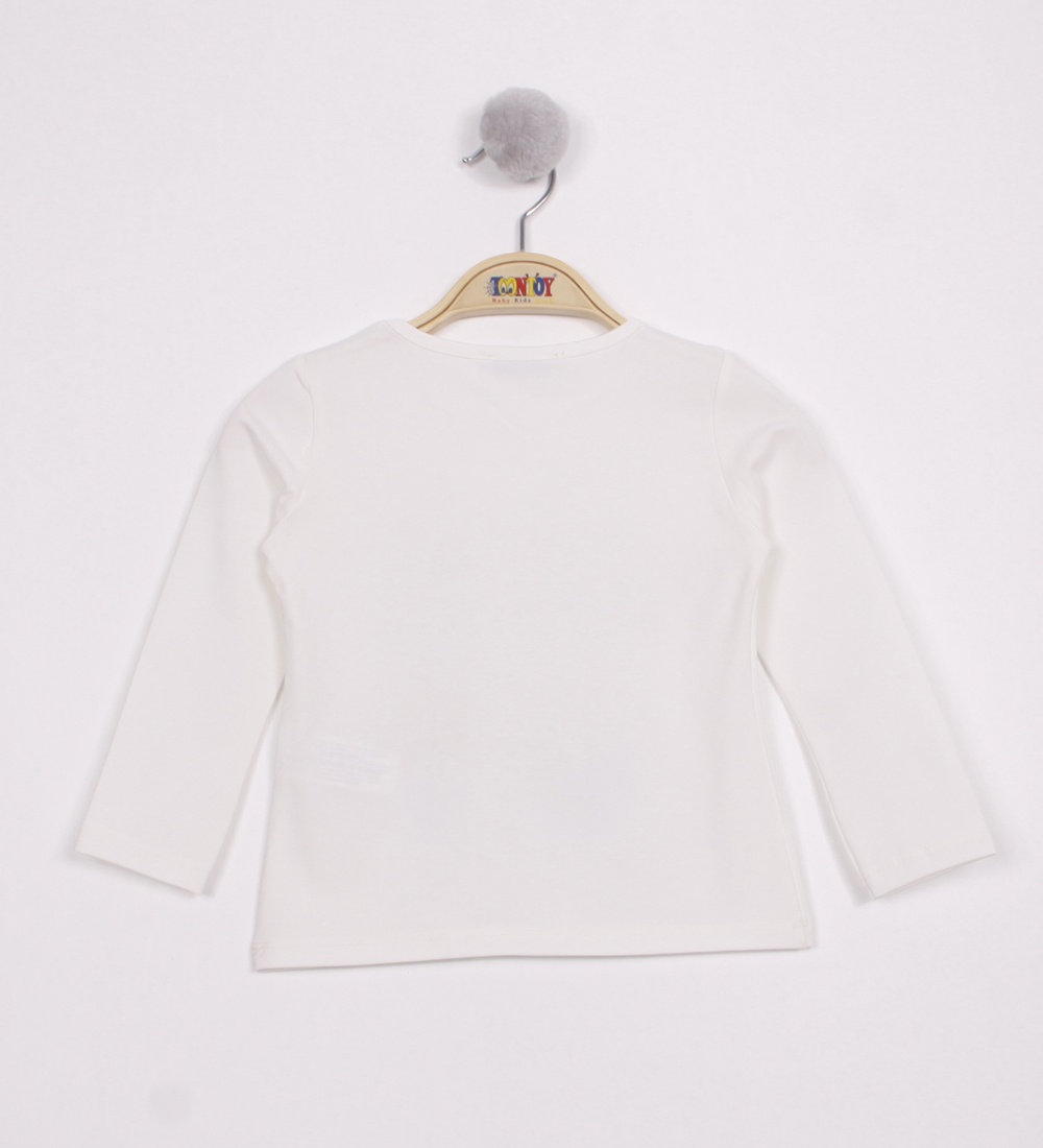 Toontoy Kız Çocuk Papatya Vazo Baskılı T-Shirt