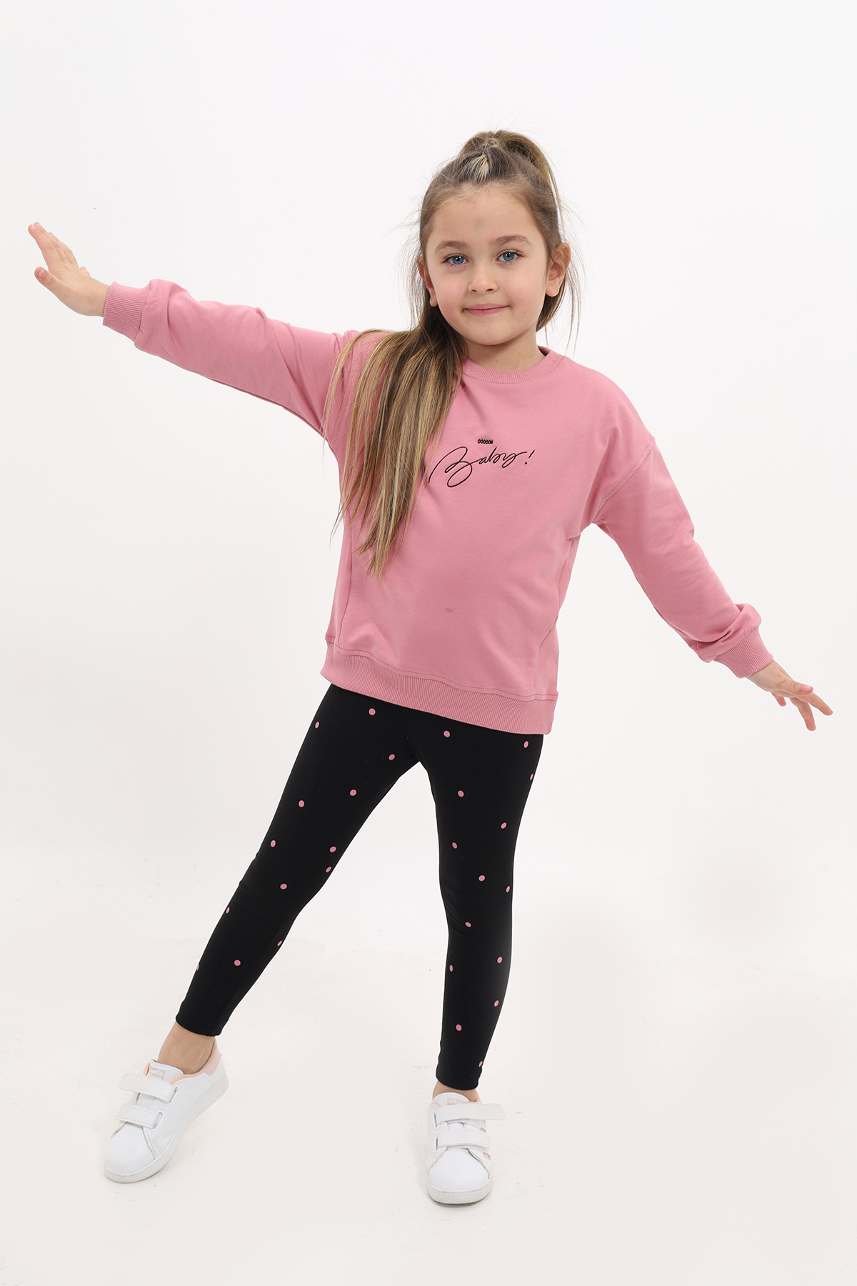 Toontoy  Kız Çocuk Nakışlı Taytlı Takım