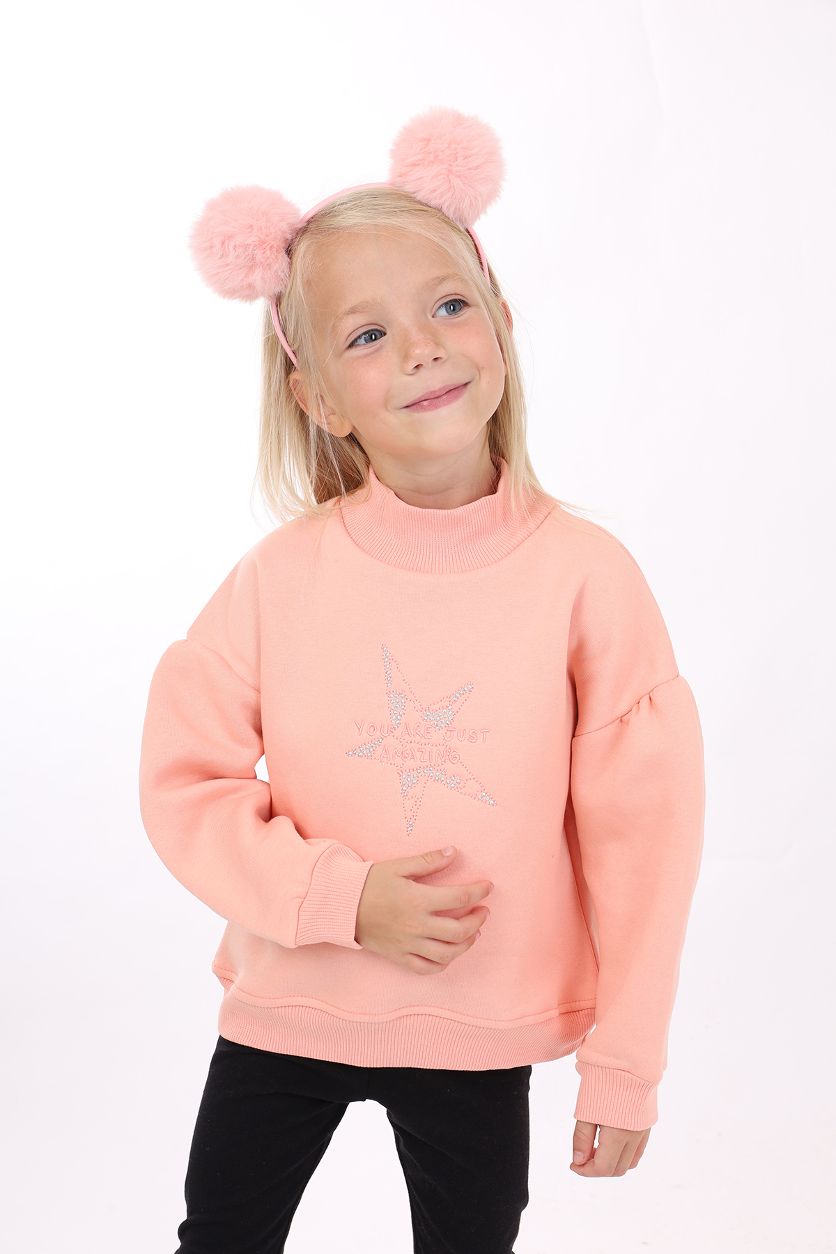 Toontoy Kız Çocuk Nakışlı Sweatshirt