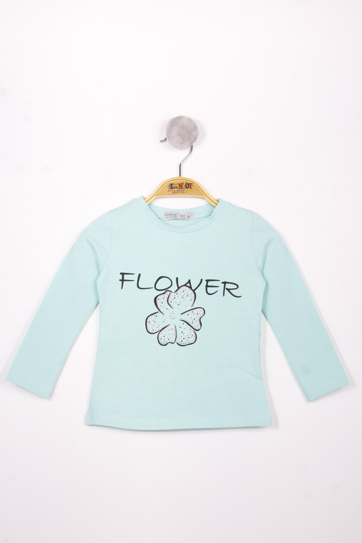Toontoy Kız Çocuk Flower Baskılı T-Shirt