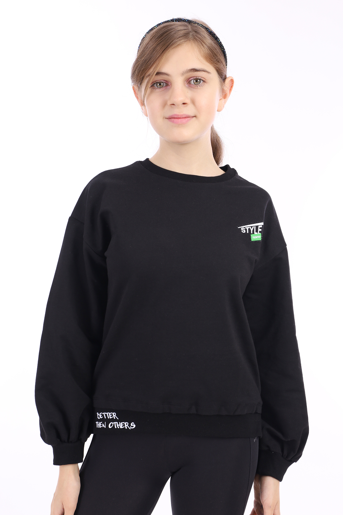 Toontoy Kız Çocuk Baskılı Sweatshirt