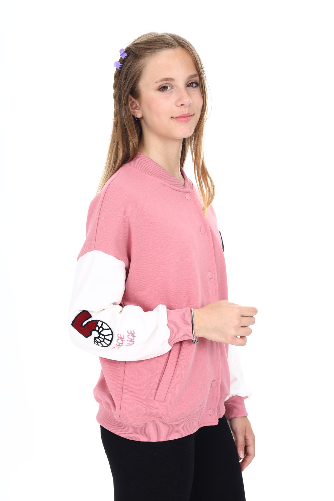 Toontoy Kız Çocuk Nakışlı Kolej Hırka