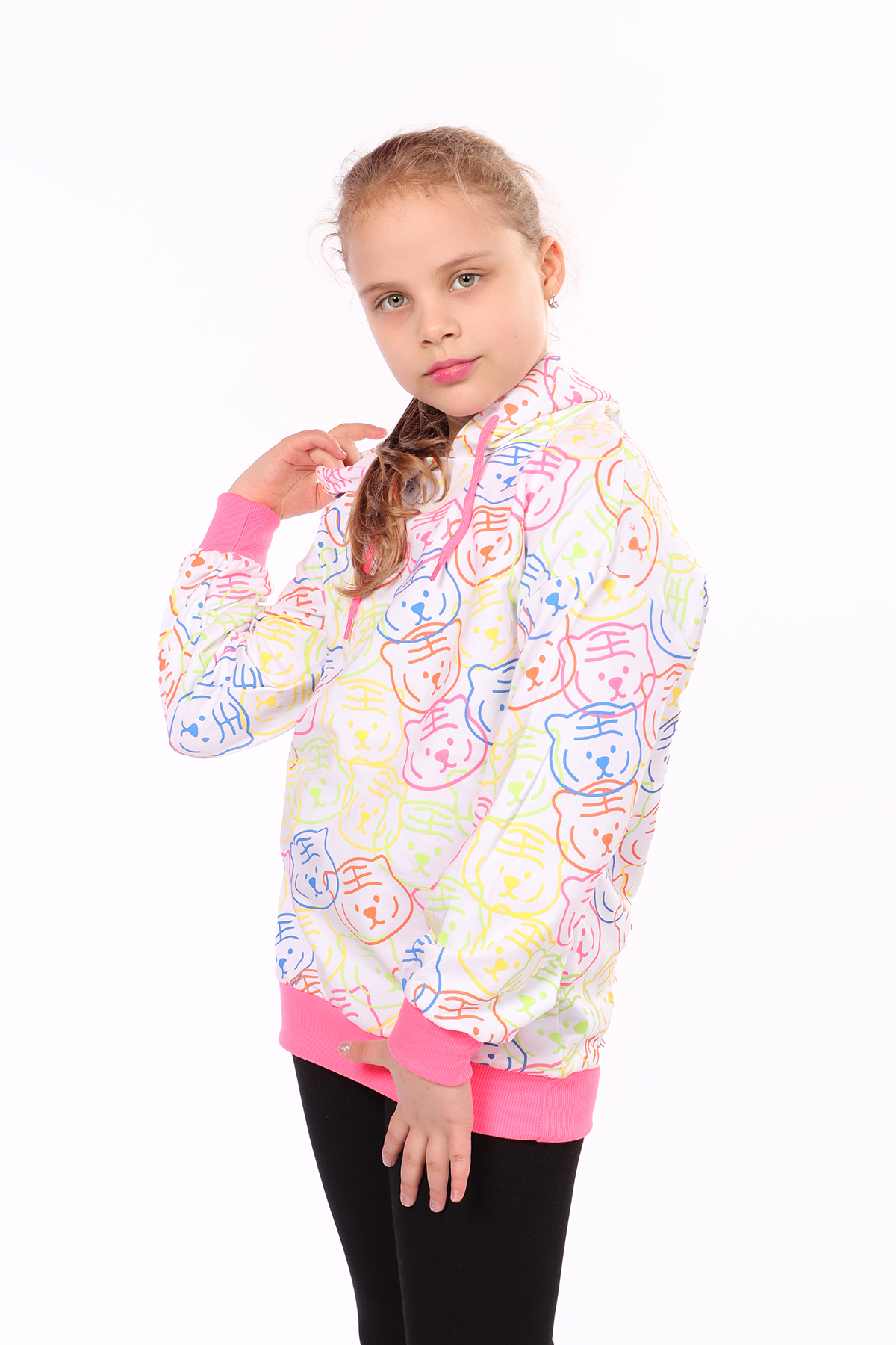 Toontoy Kız Çocuk Komple Baskılı Sweatshirt