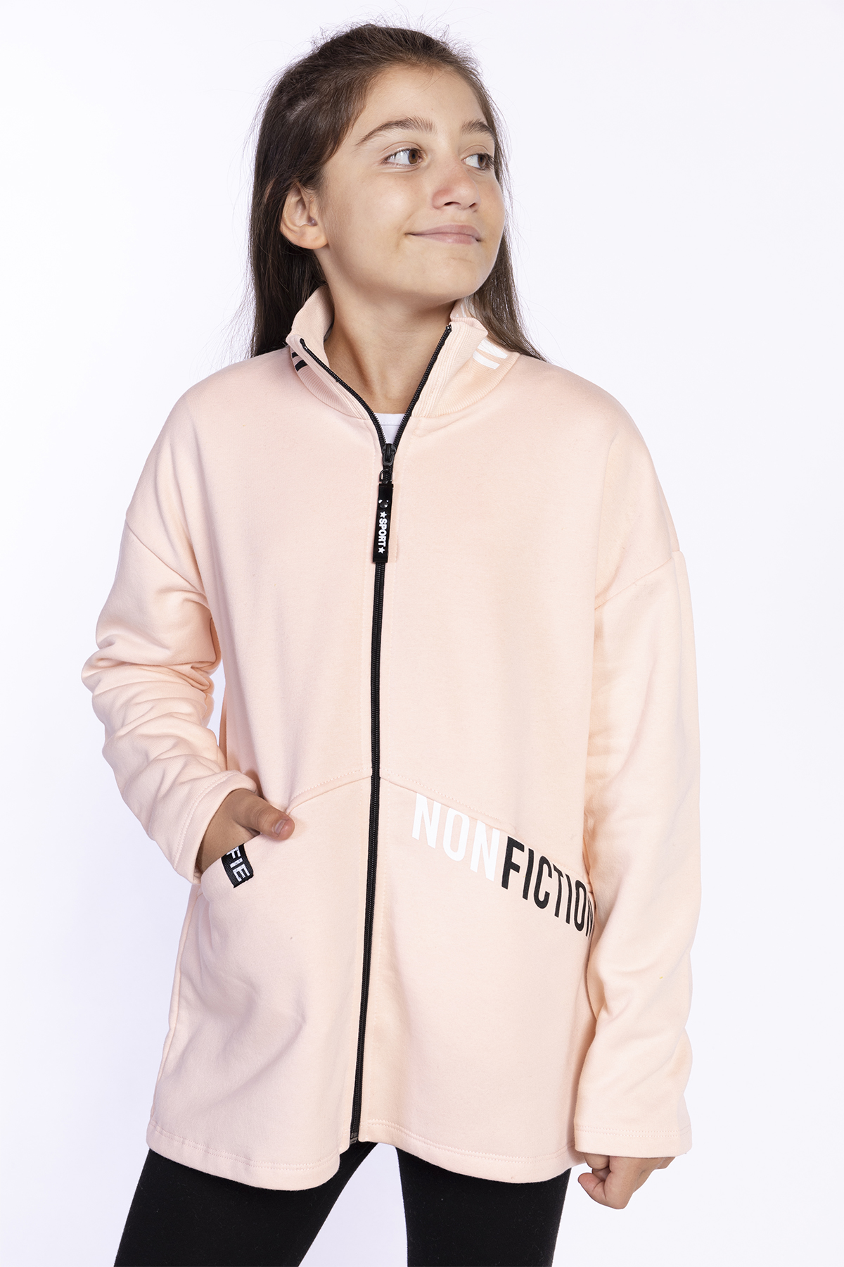 Toontoy Kız Çocuk Baskılı Uzun Hırka
