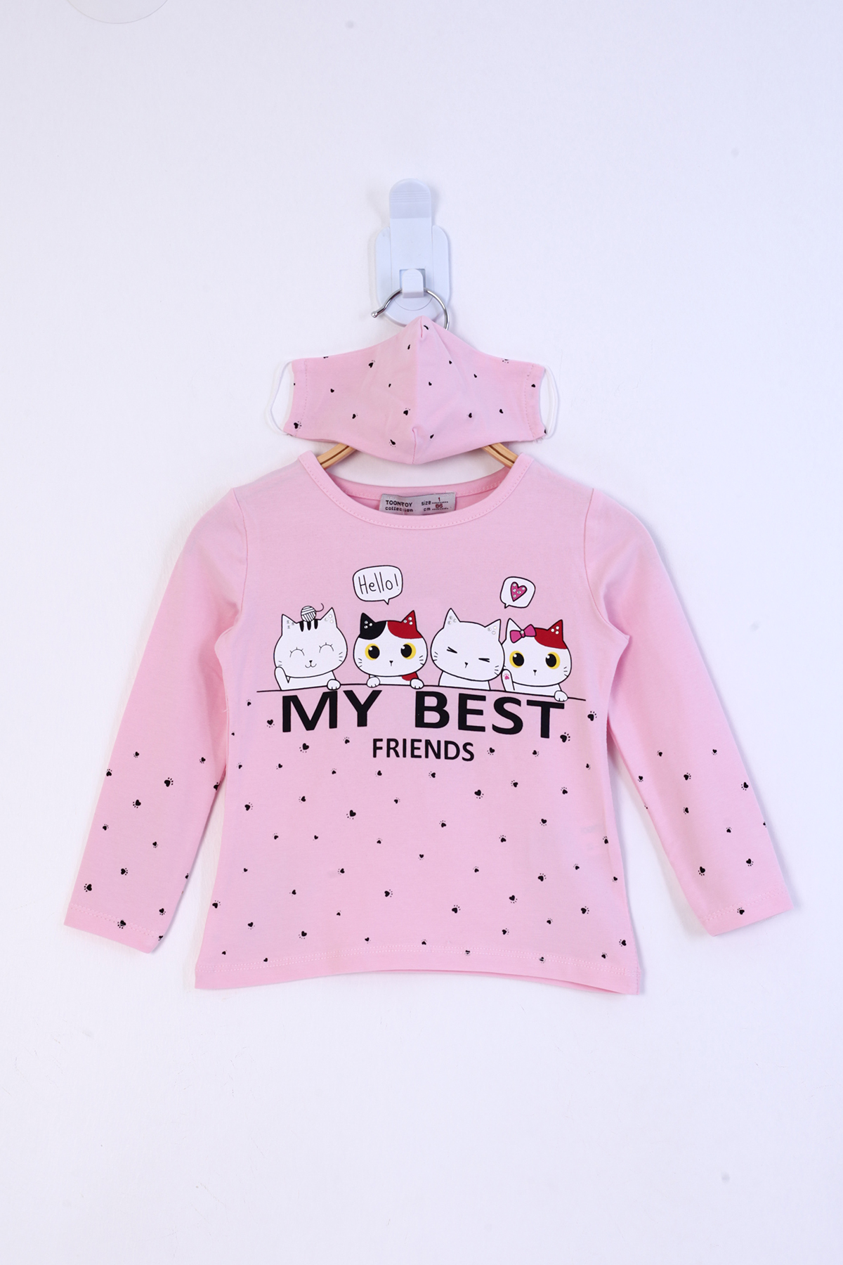 Toontoy Kız Çocuk My Best Friends Baskılı Tişört