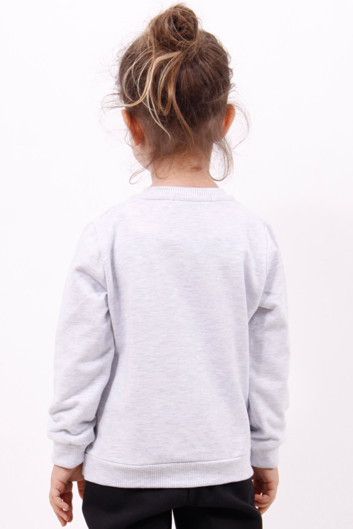 Toontoy Kız Çocuk Göğsü Kalp Nakışlı Sweatshirt