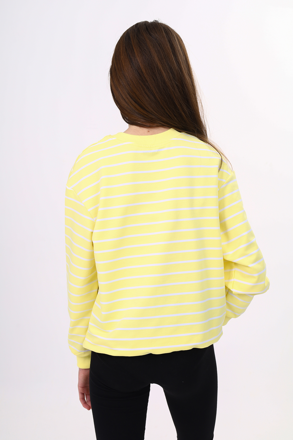 Toontoy Kız Çocuk Çizgili Sweatshirt