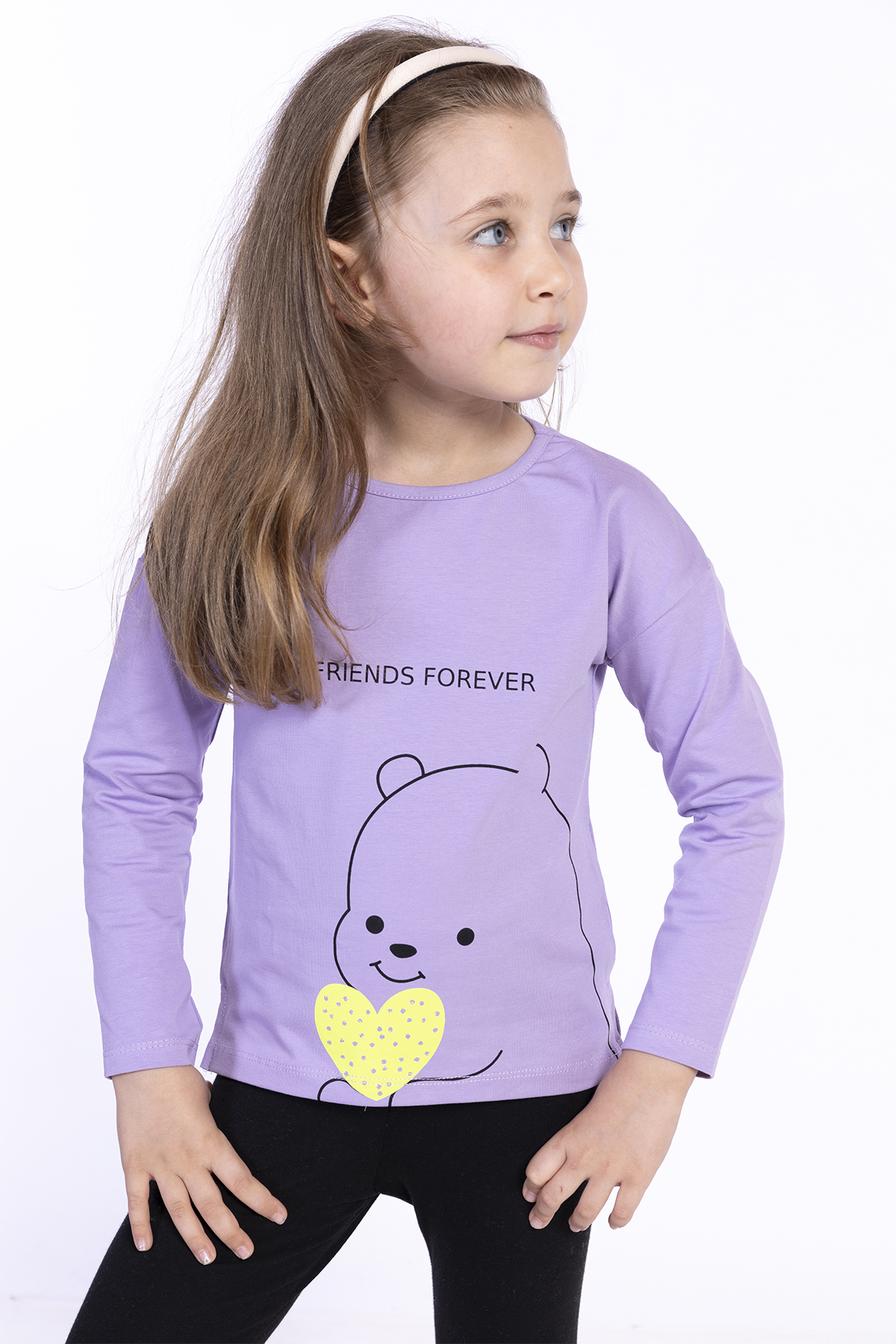 Toontoy Kız Çocuk Happy Frıends  Baskılı Tişört