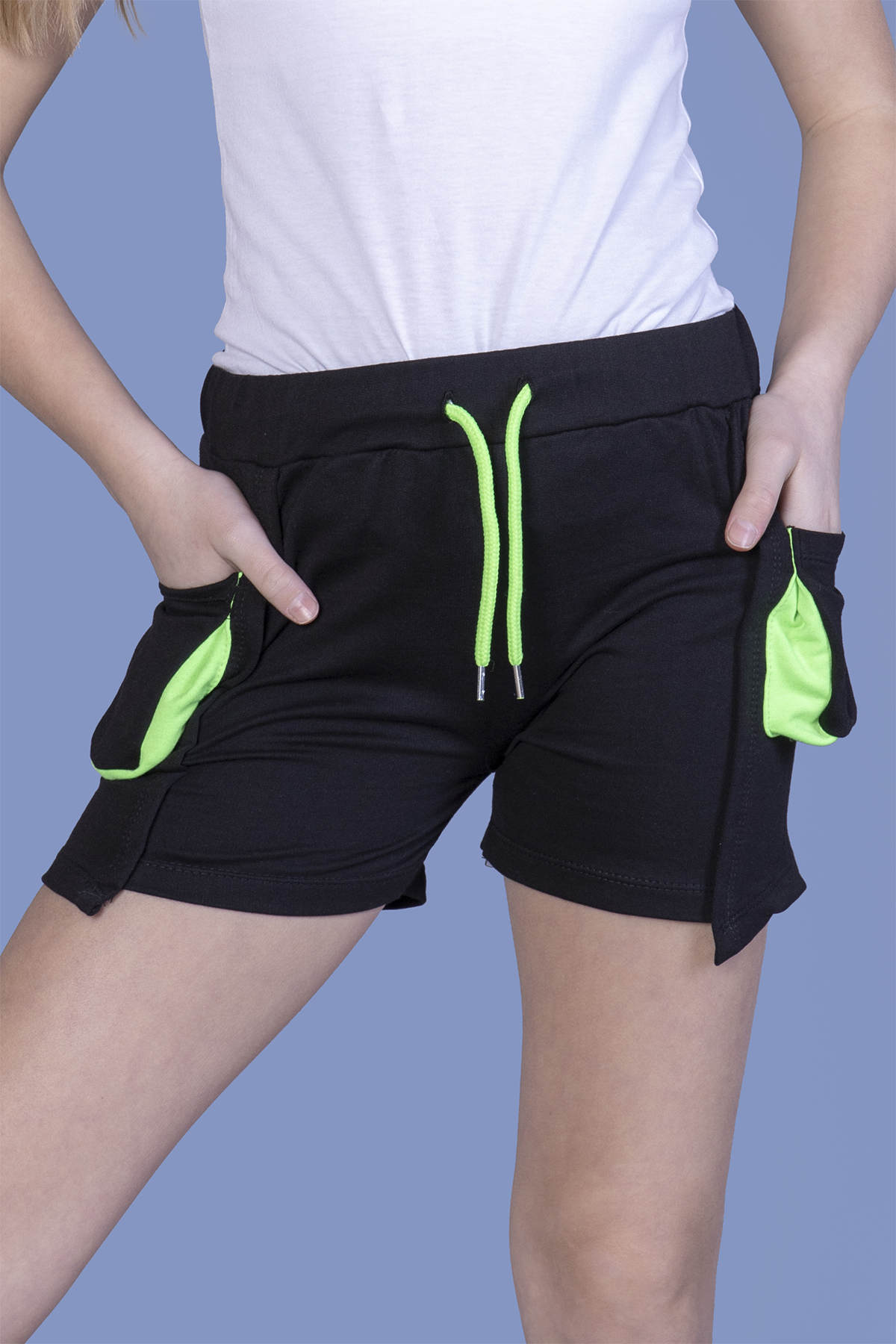 Toontoy Kız Çocuk İki Yanı Cep Detaylı Şort