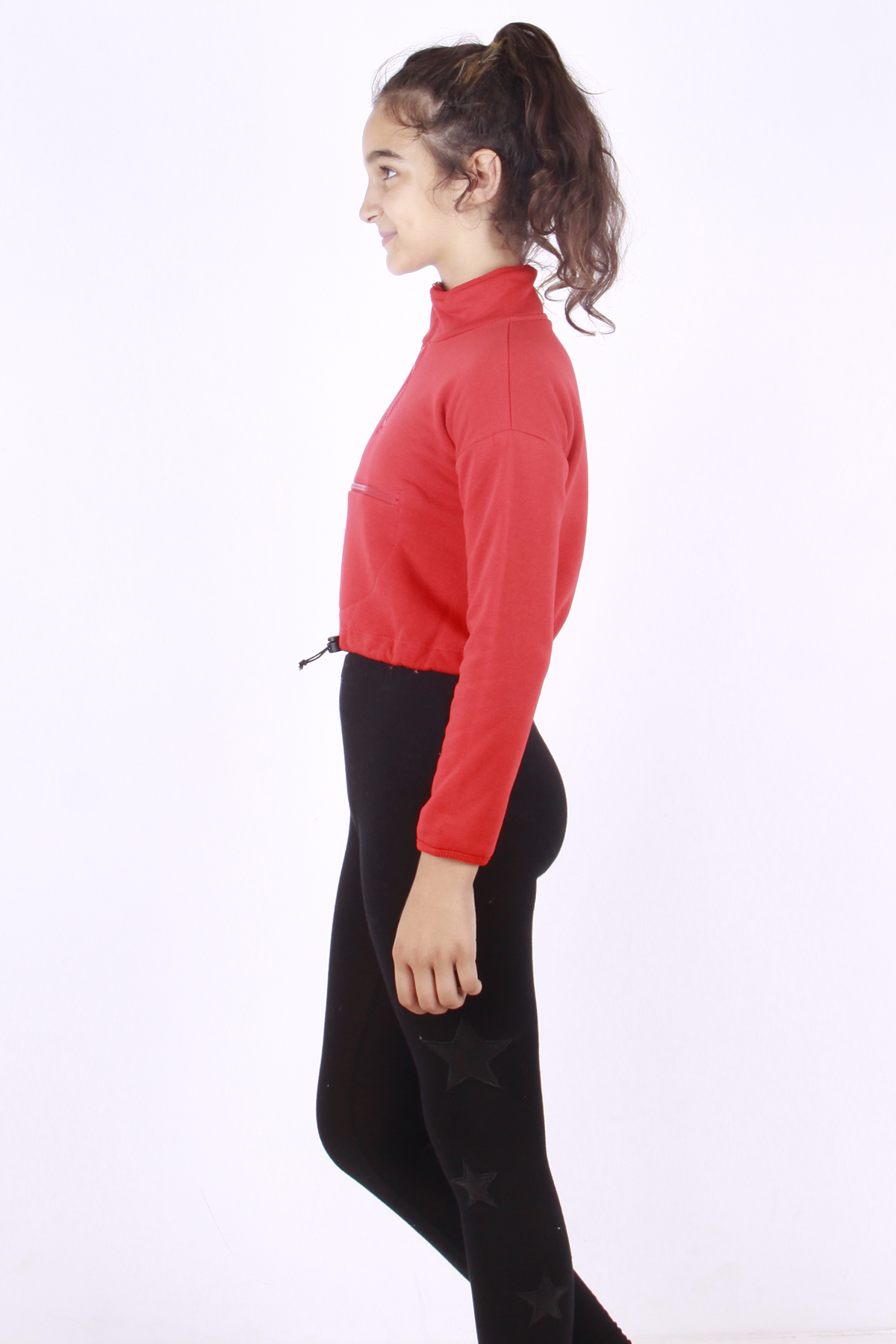 Toontoy Kız Çocuk Fermuarlı Sweatshirt