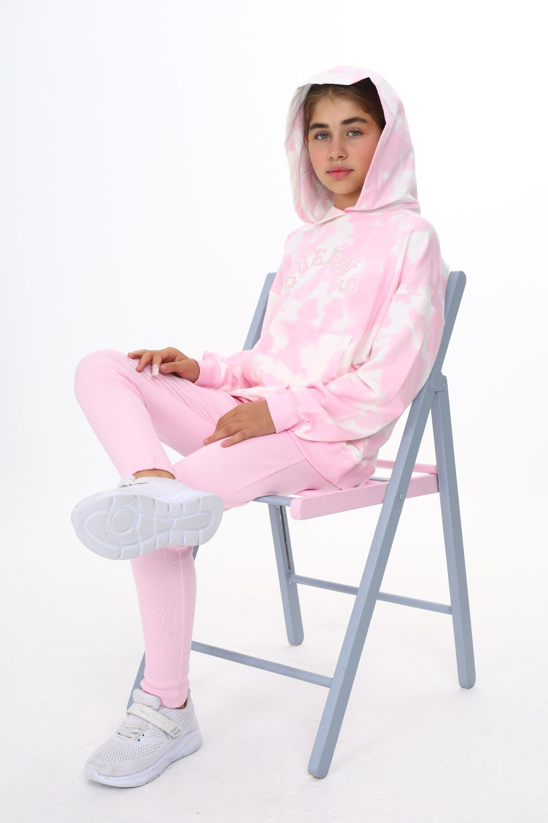 Toontoy  Kız Çocuk Batik Desenli Taytlı Takım