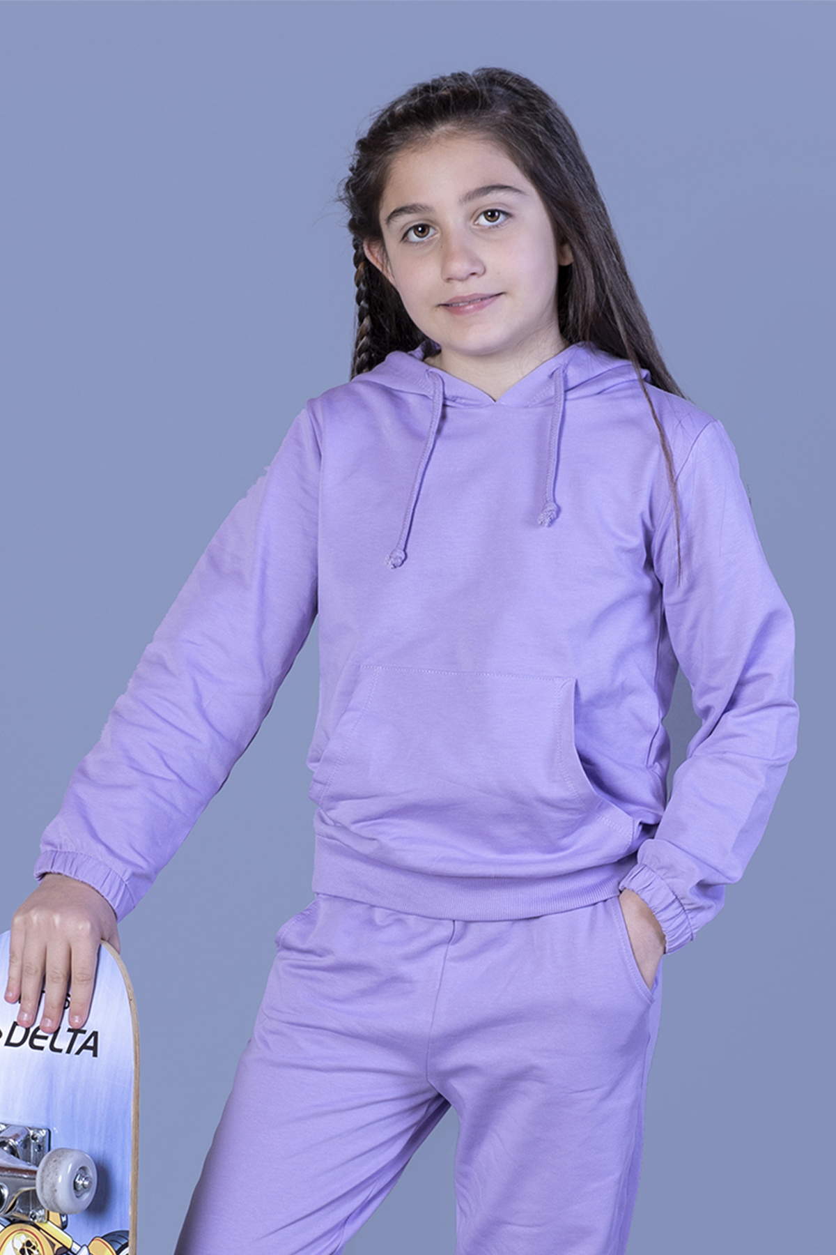 Toontoy Kız Çocuk Kapüşonlu Kanguru Cepli Sweatshirt