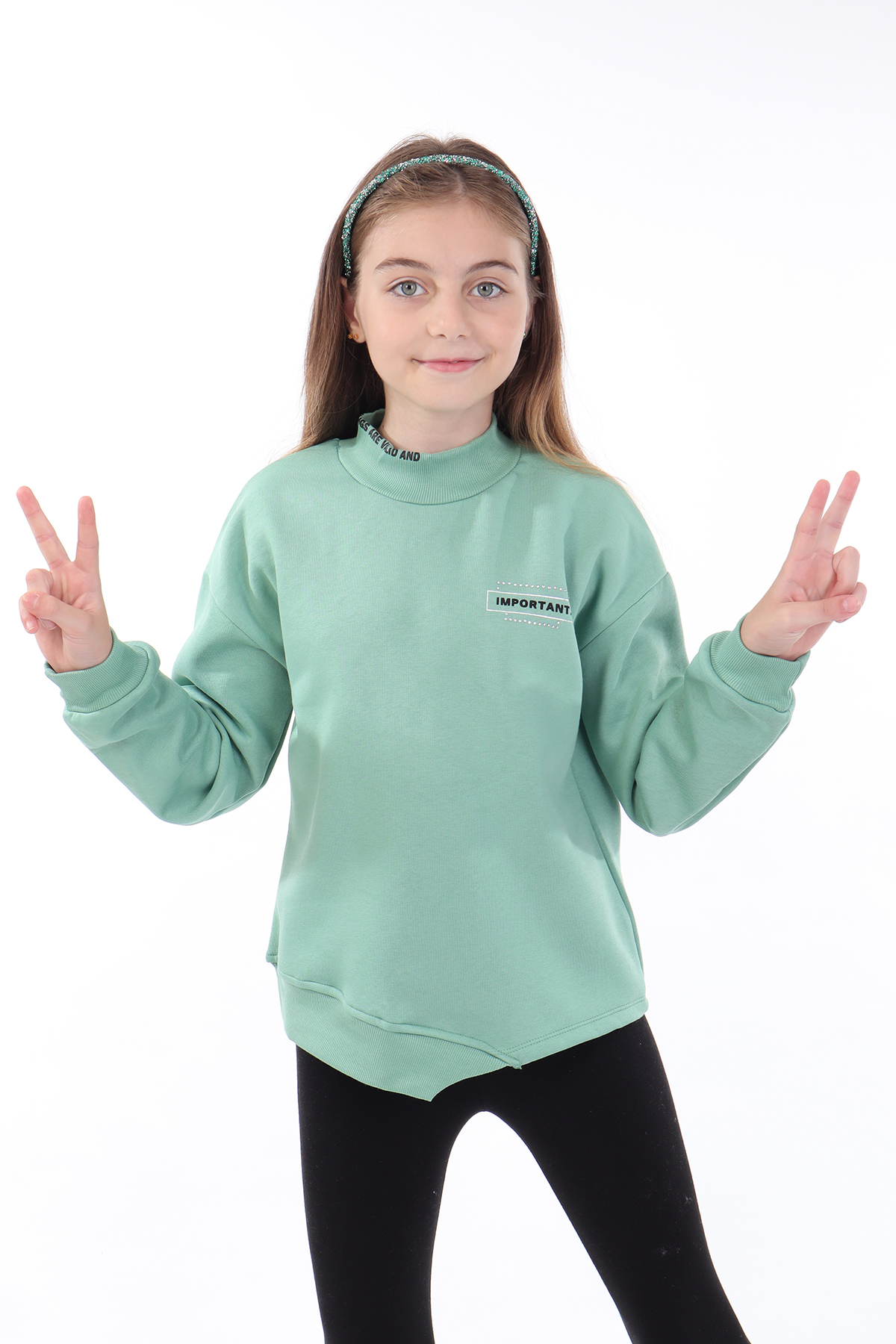 Toontoy Kız Çocuk Baskılı Sweatshirt