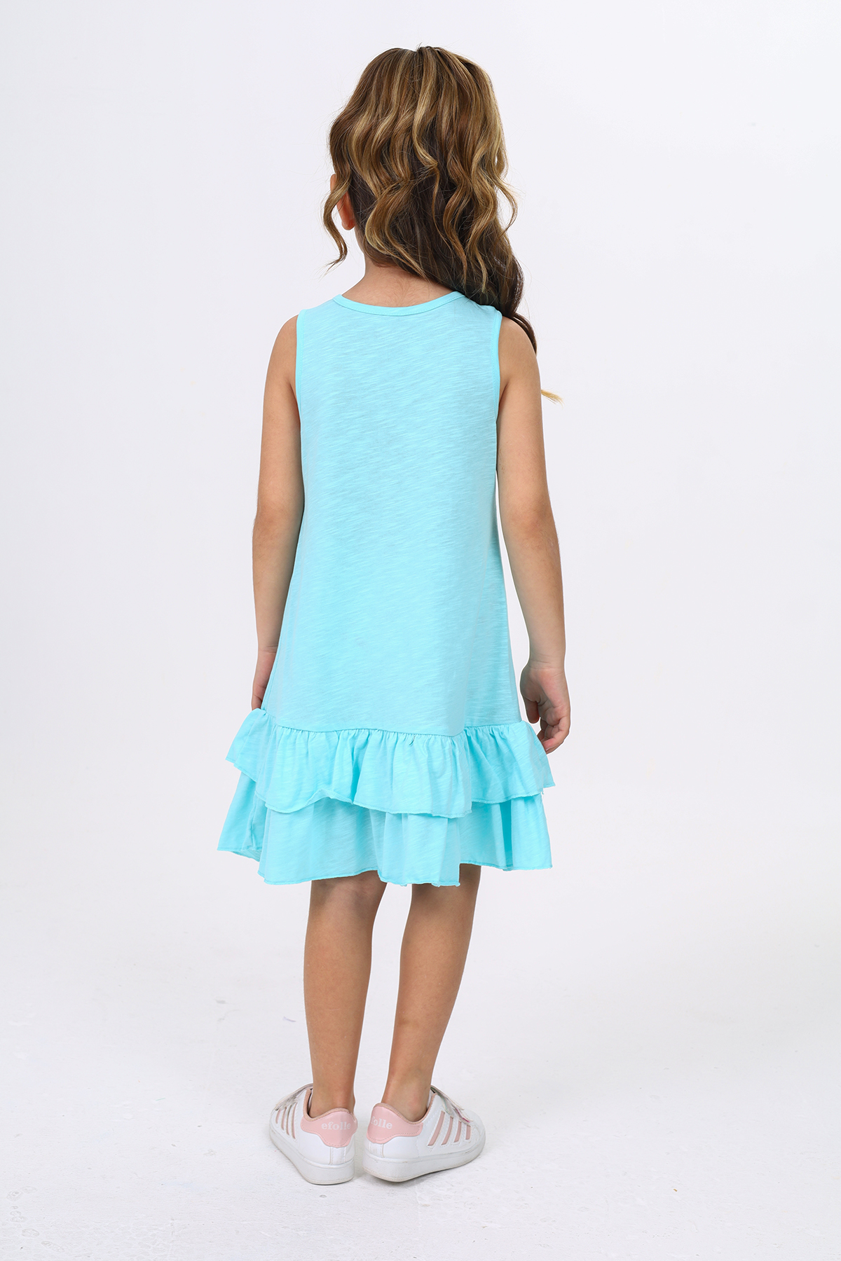 Toontoy Kız Çocuk Baskılı Elbise