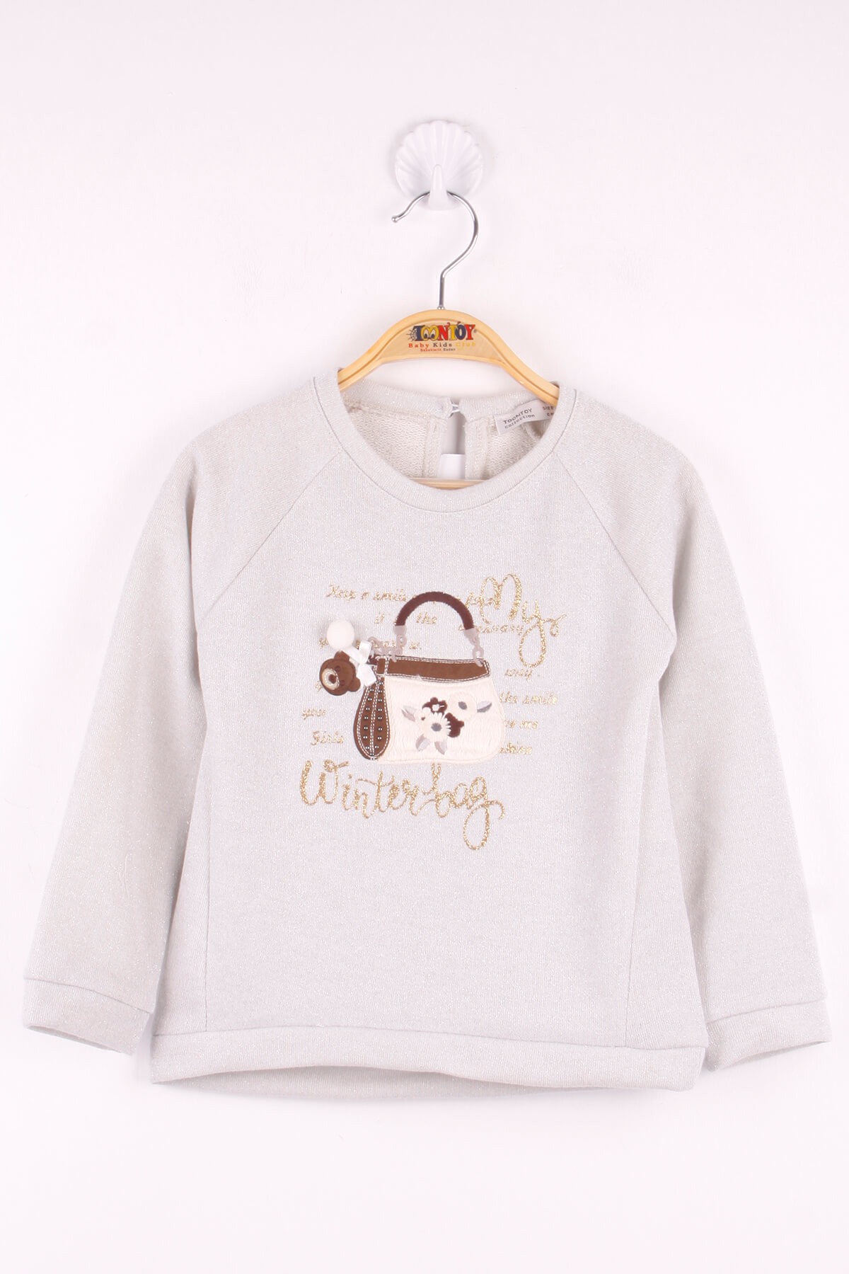 Toontoy Kız Çocuk Çanta Nakışlı Sweatshirt