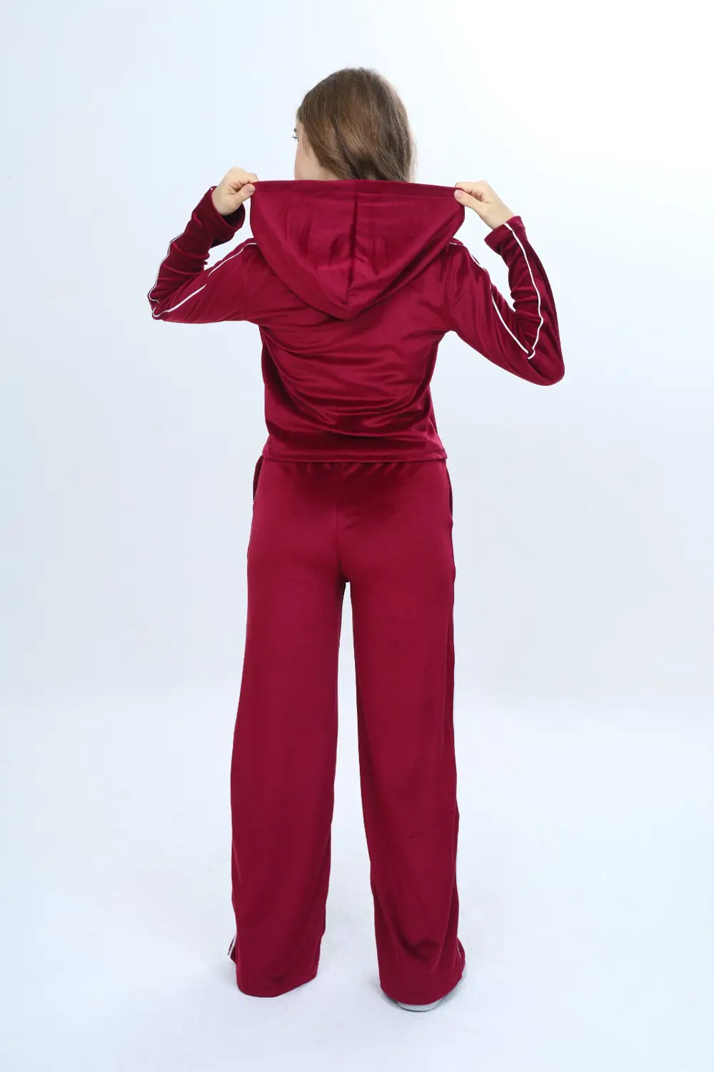 Toontoy Kız Çocuk 2'li Takım Fermuarlı Kapüşonlu Cepli Sweatshirt