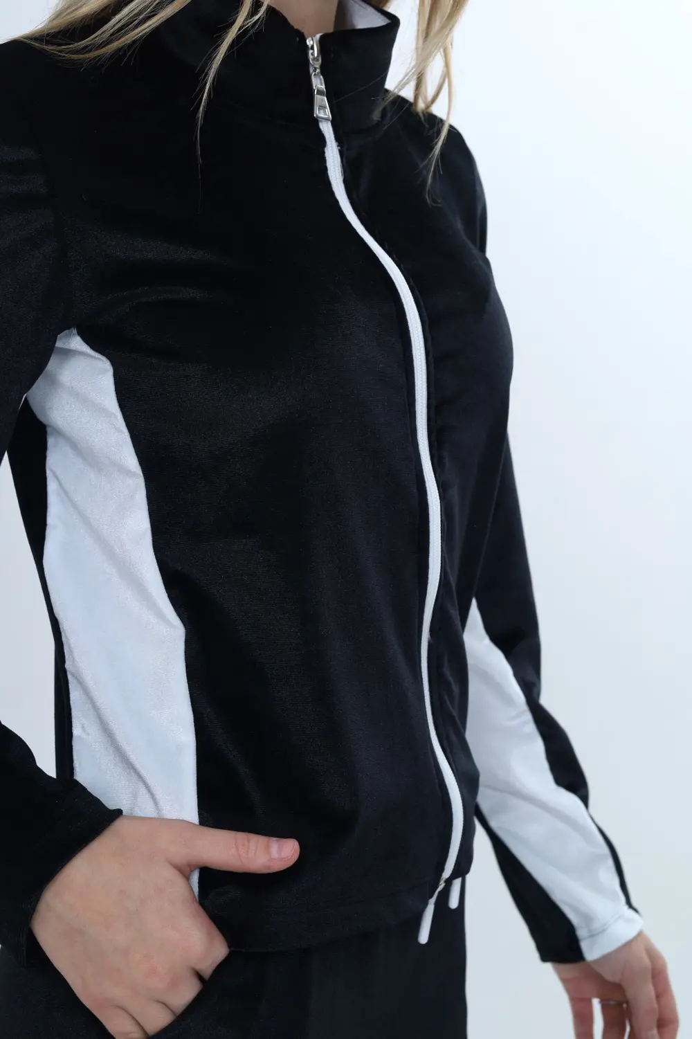 Toontoy Kız Çocuk 2'li Takım Fermuarlı Kapüşonlu Cepli Sweatshirt