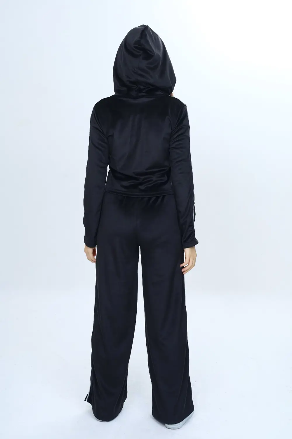 Toontoy Kız Çocuk 2'li Takım Fermuarlı Kapüşonlu Cepli Sweatshirt