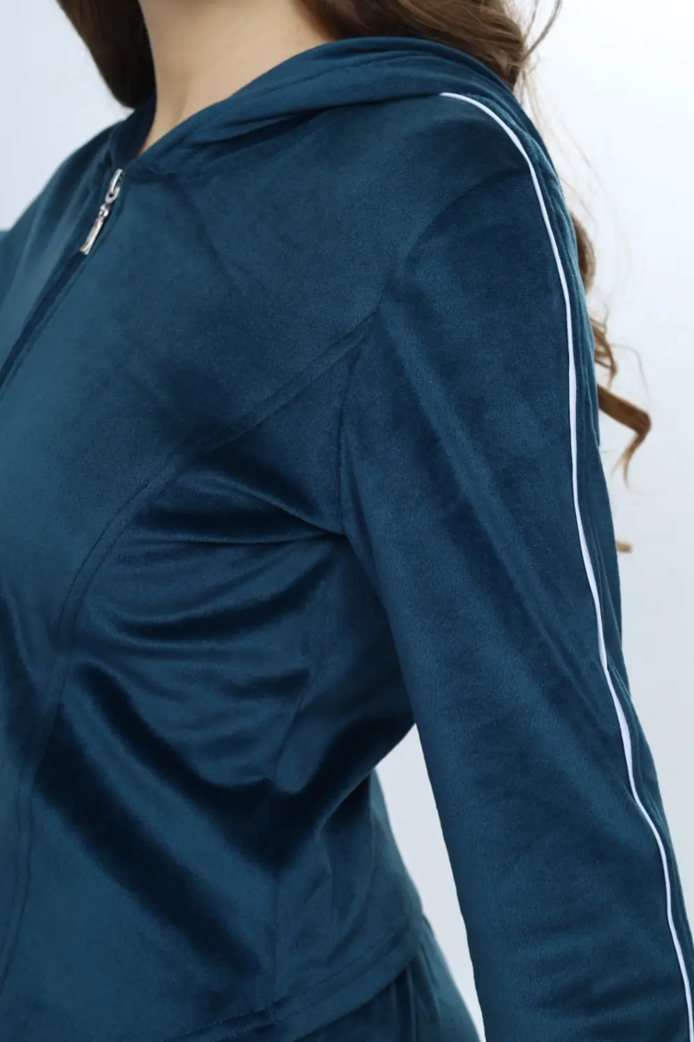Toontoy Kız Çocuk 2'li Takım Fermuarlı Kapüşonlu Cepli Sweatshirt