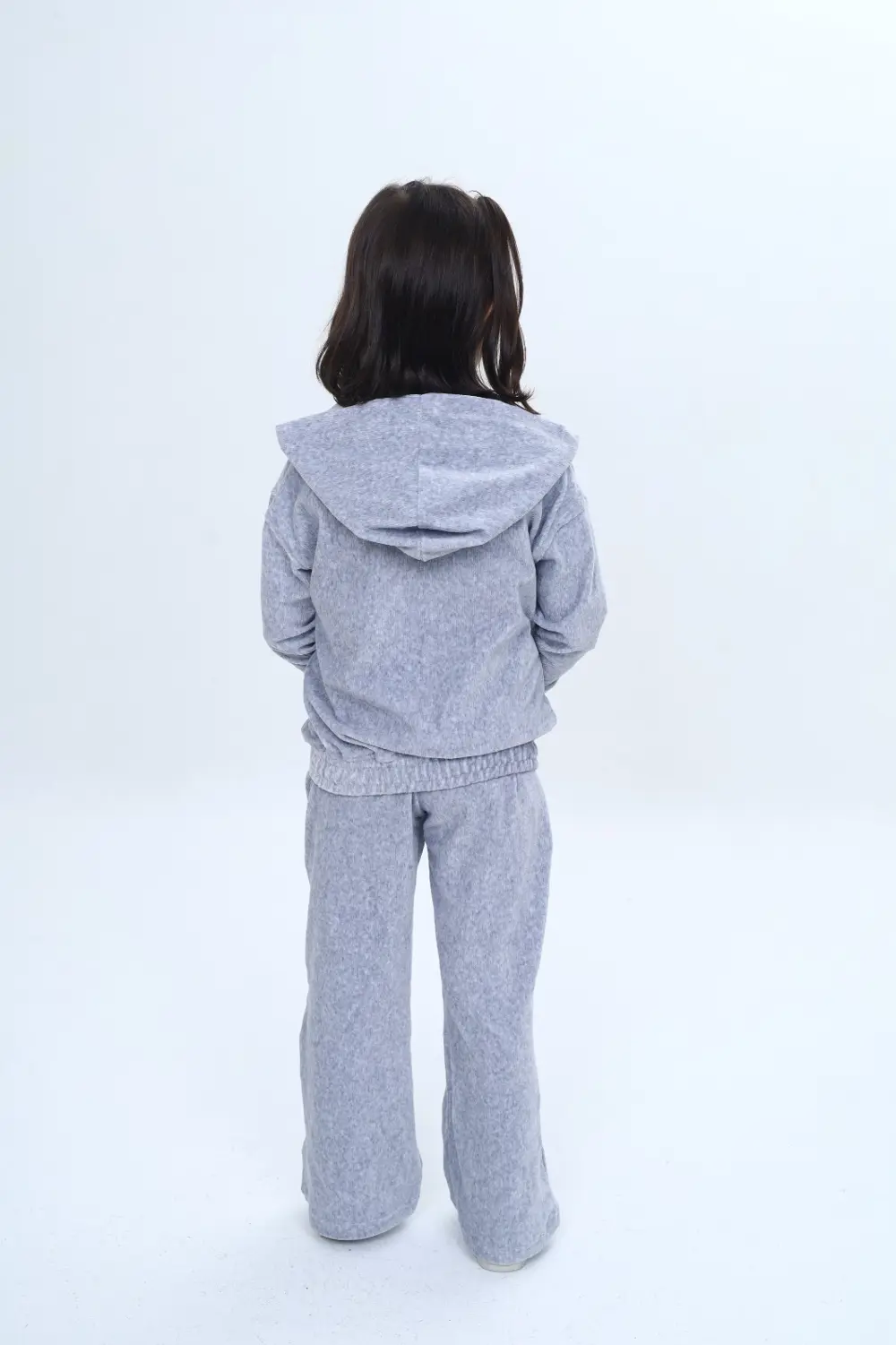 Toontoy Kız Çocuk 2'li Takım Kapüşonlu Fermuarlı Cepli Sweatshirt