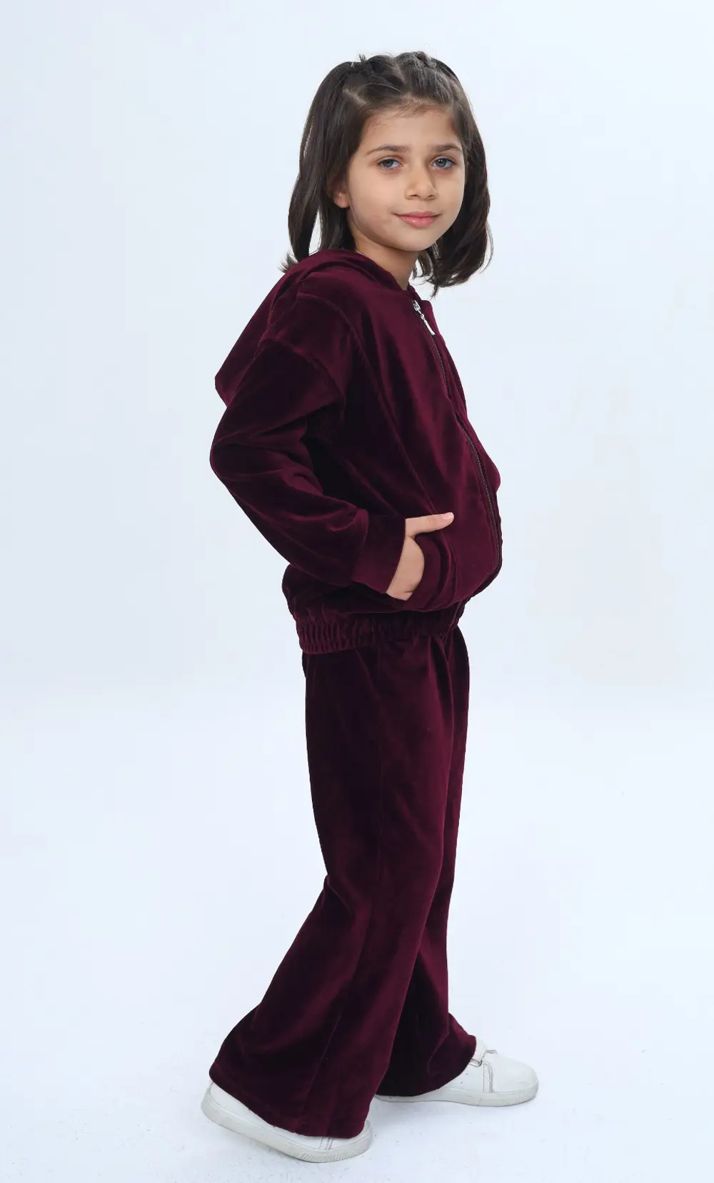 Toontoy Kız Çocuk 2'li Takım Kapüşonlu Fermuarlı Cepli Sweatshirt