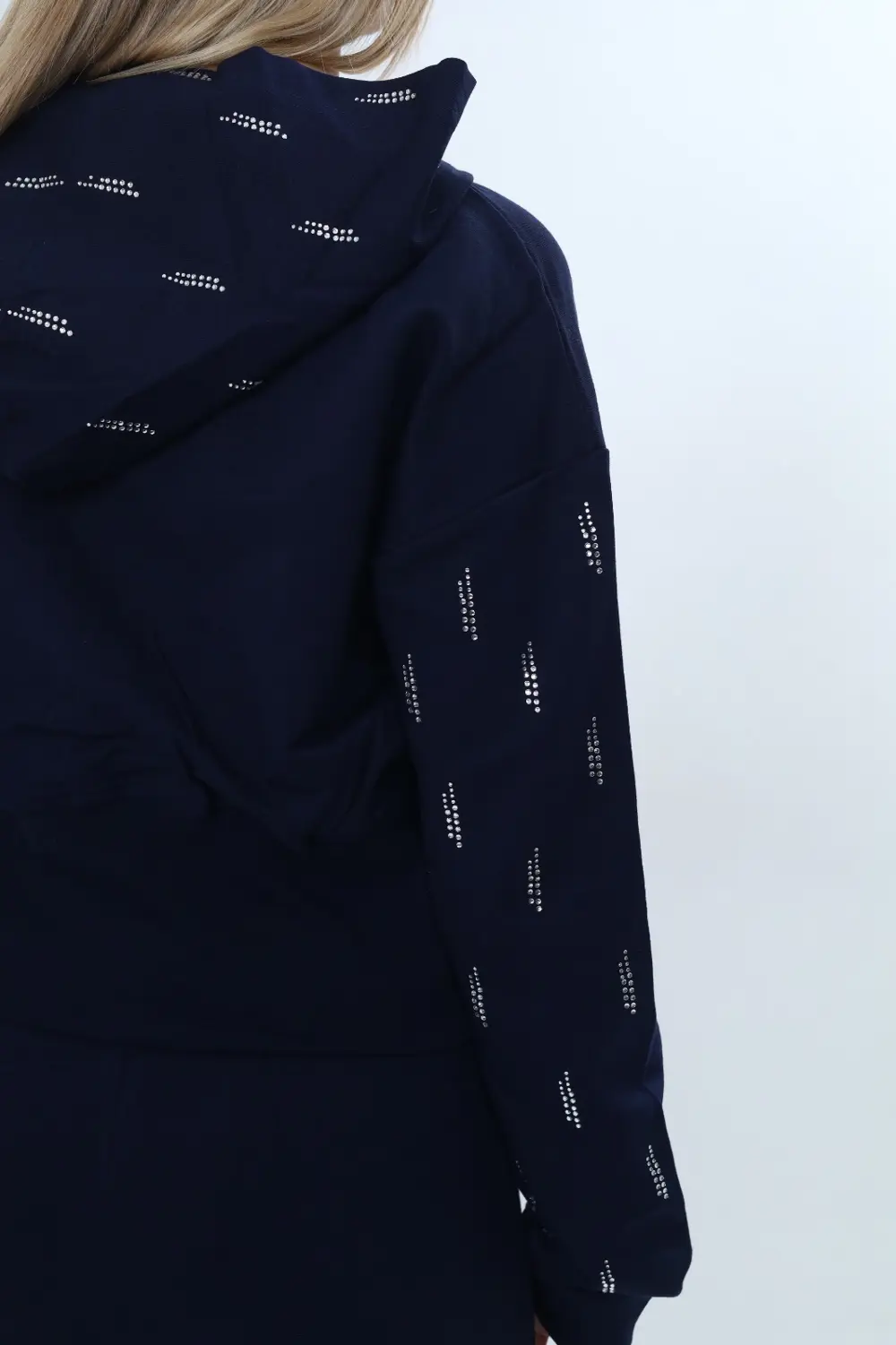 Toontoy Kız Çocuk 2'li Takım Taş İşlemeli Kapüşonlu Sweatshirt & 