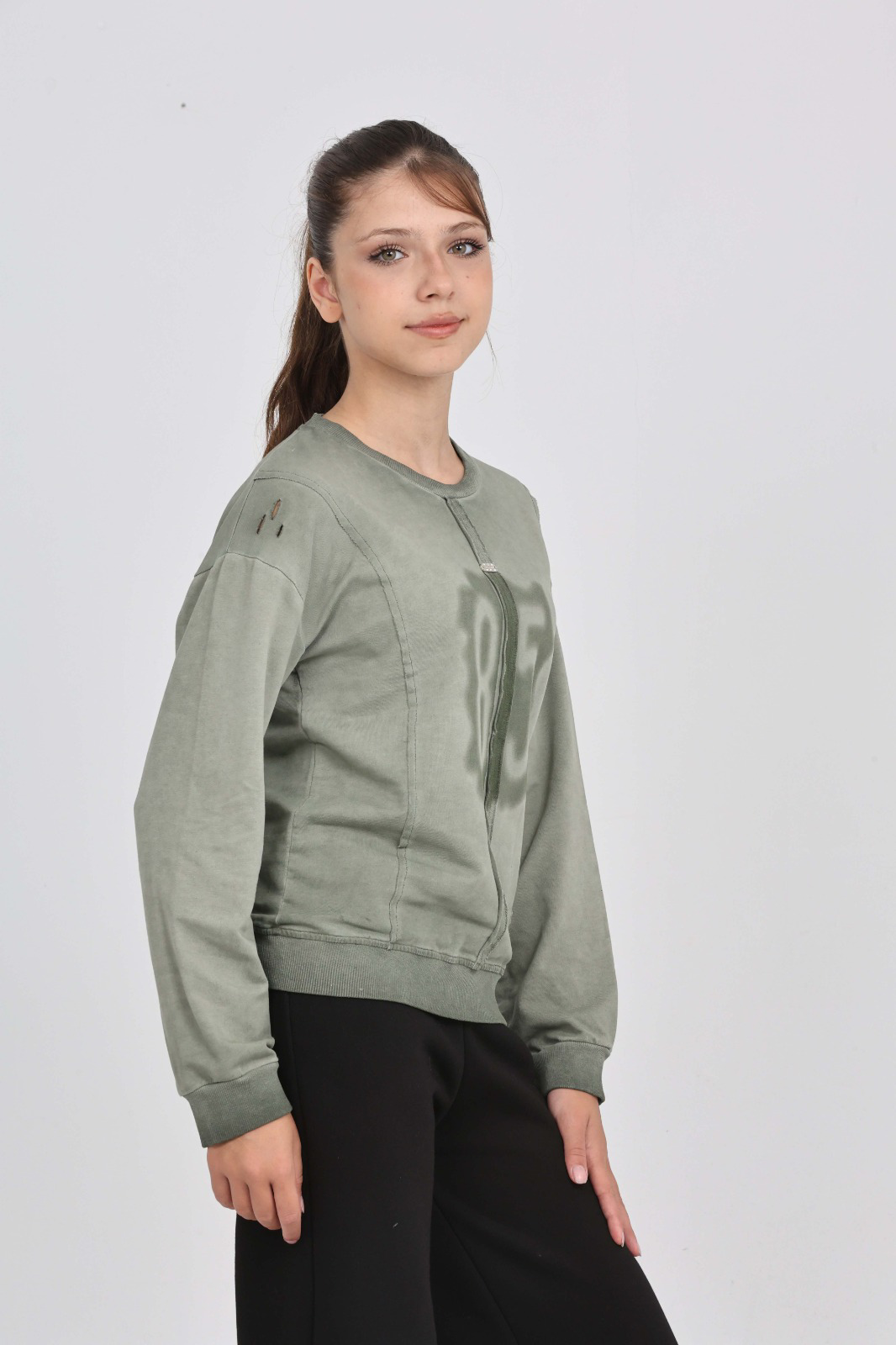 Toontoy Kız Çocuk 85 Baskılı Sweatshirt