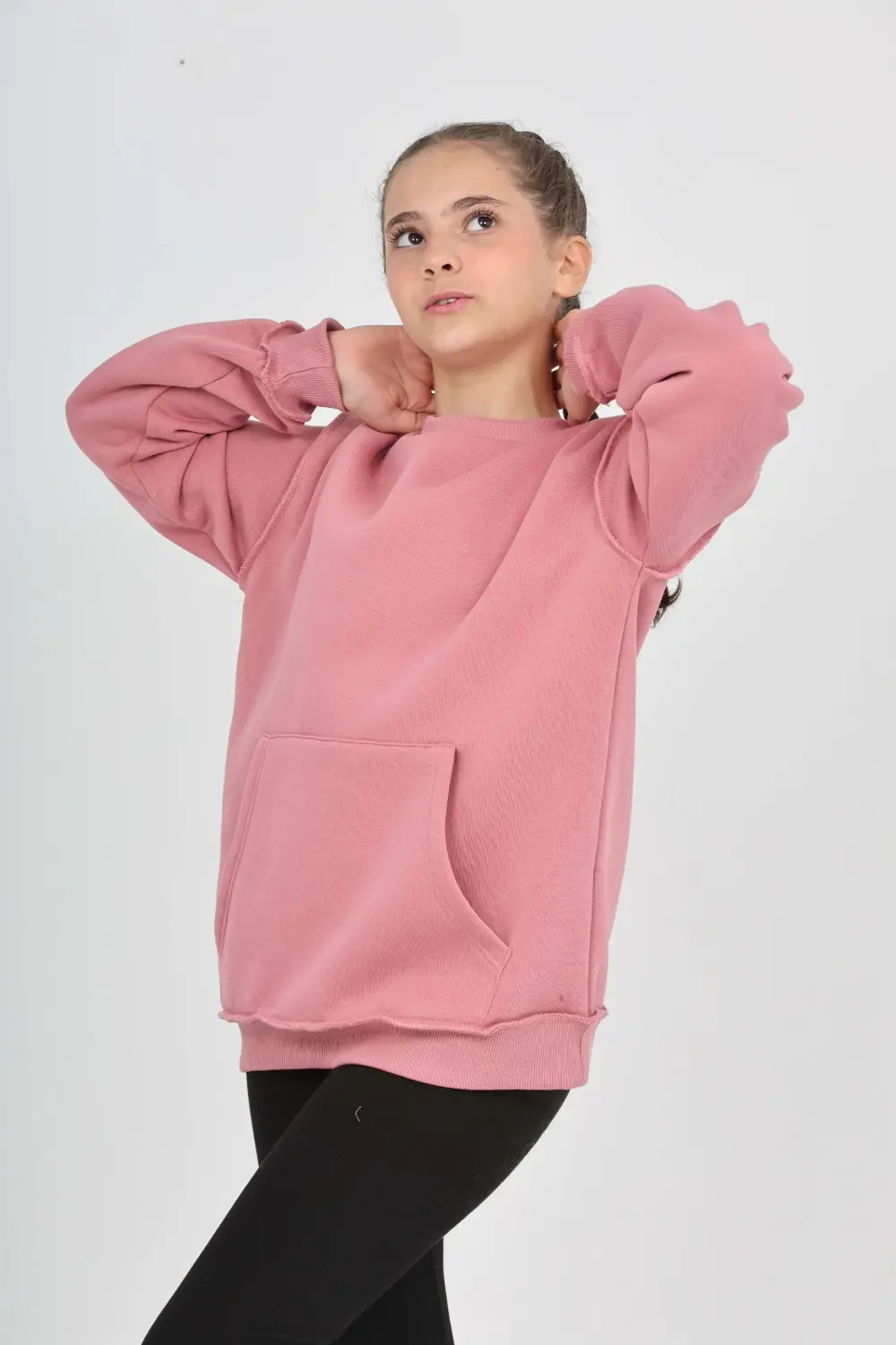 Toontoy Kız Çocuk Arka Eva Nakışlı Sweatshırt