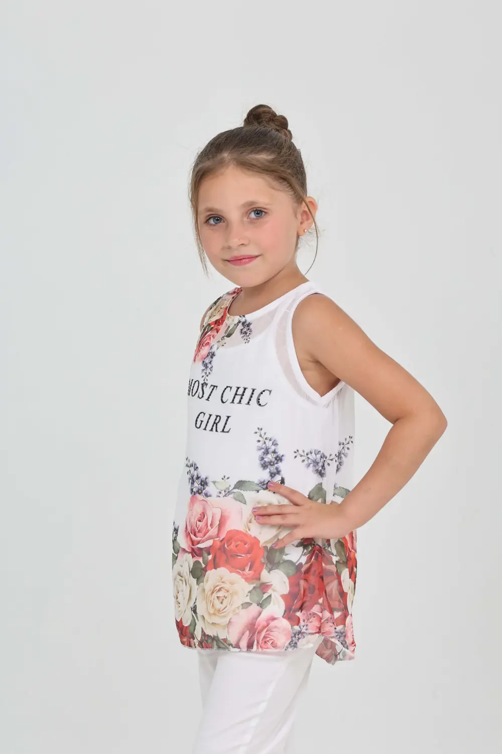 Toontoy Kız Çocuk Atlet Most Chic Girl Baskılı